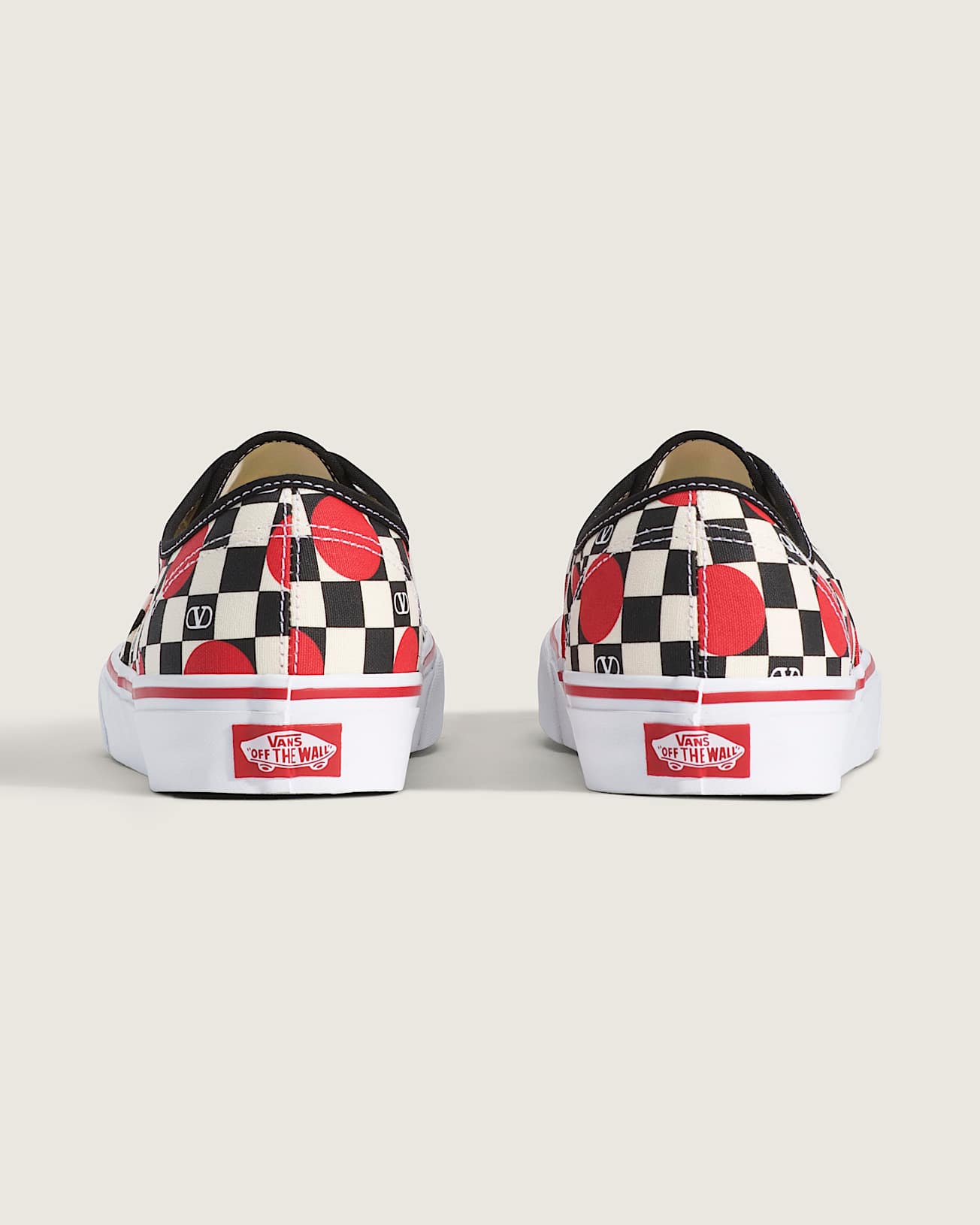 Valentino Garavani and Vans Authentic Checkerboard VANS Black ALT4