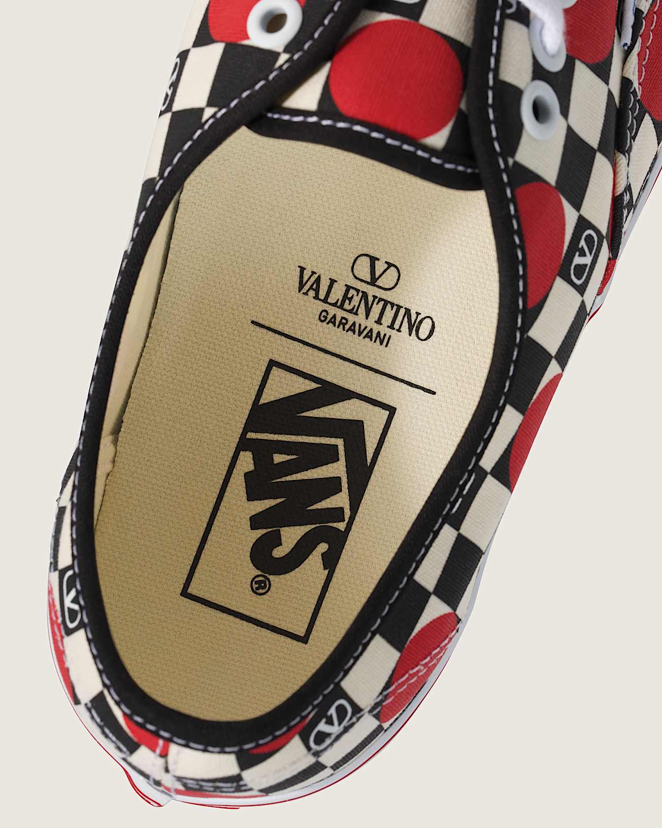 Valentino Garavani and Vans Authentic Checkerboard VANS Black ALT5