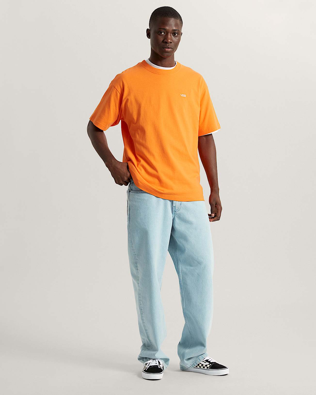 Left Chest Loose Fit Short Sleeve TShirt VANS Orange ALT4