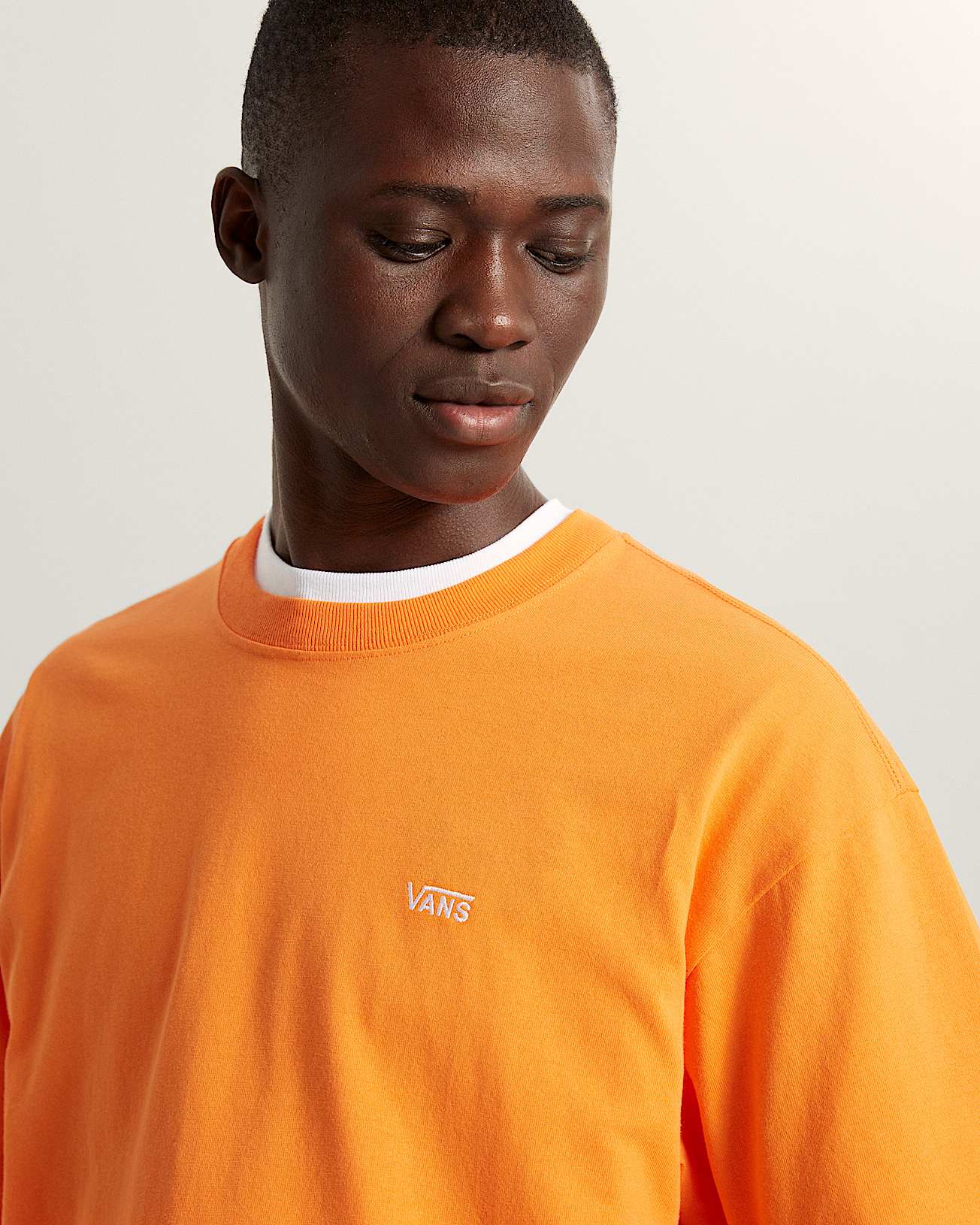 Left Chest Loose Fit Short Sleeve TShirt VANS Orange ALT5