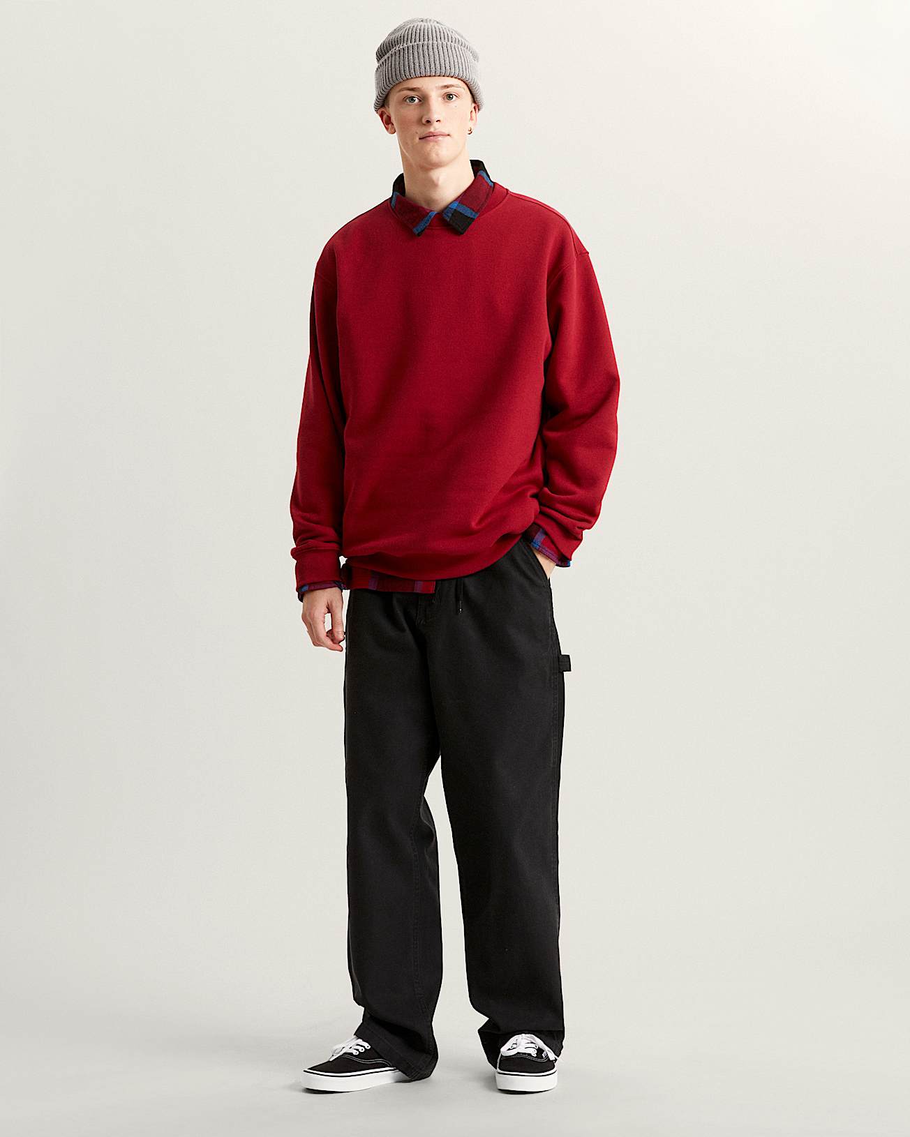 Felpa girocollo Scripted Vans VANS Bordeaux ALT5