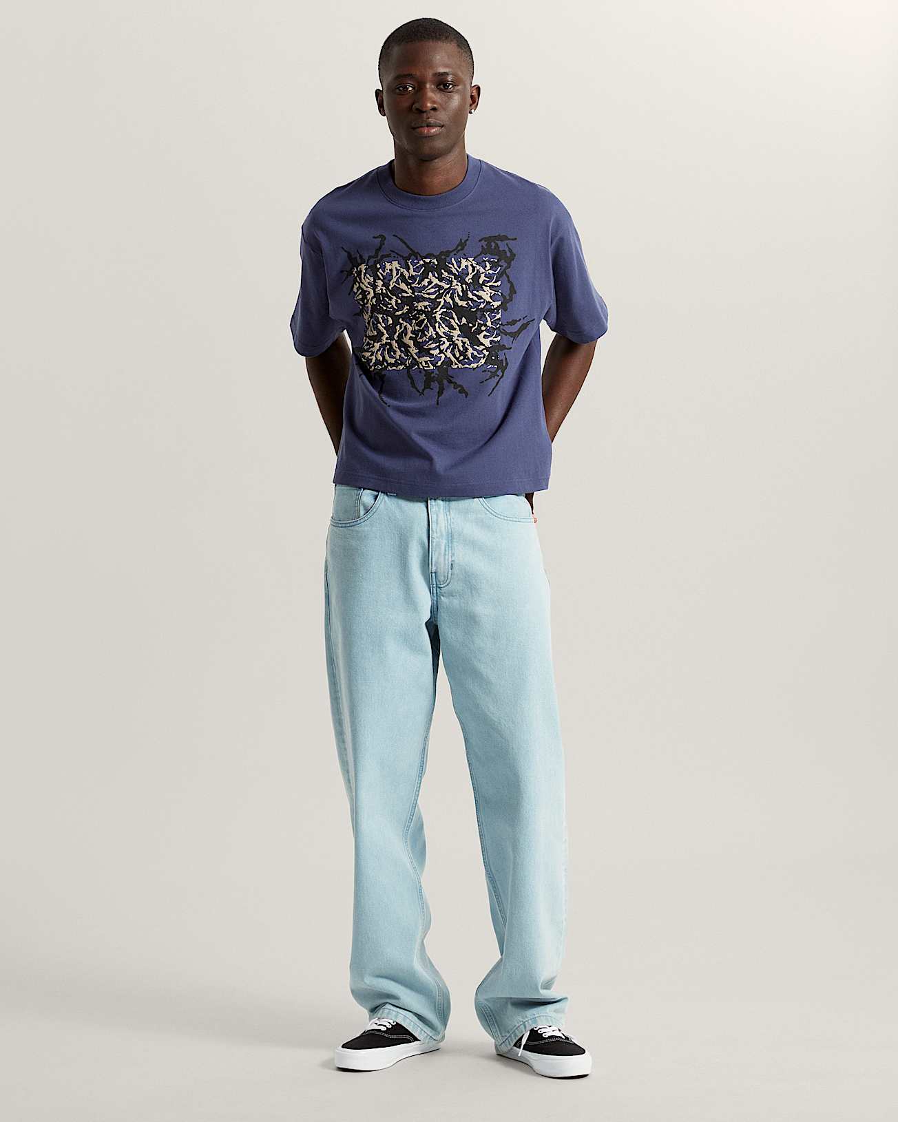 Skate Blurred TShirt VANS Navy ALT4