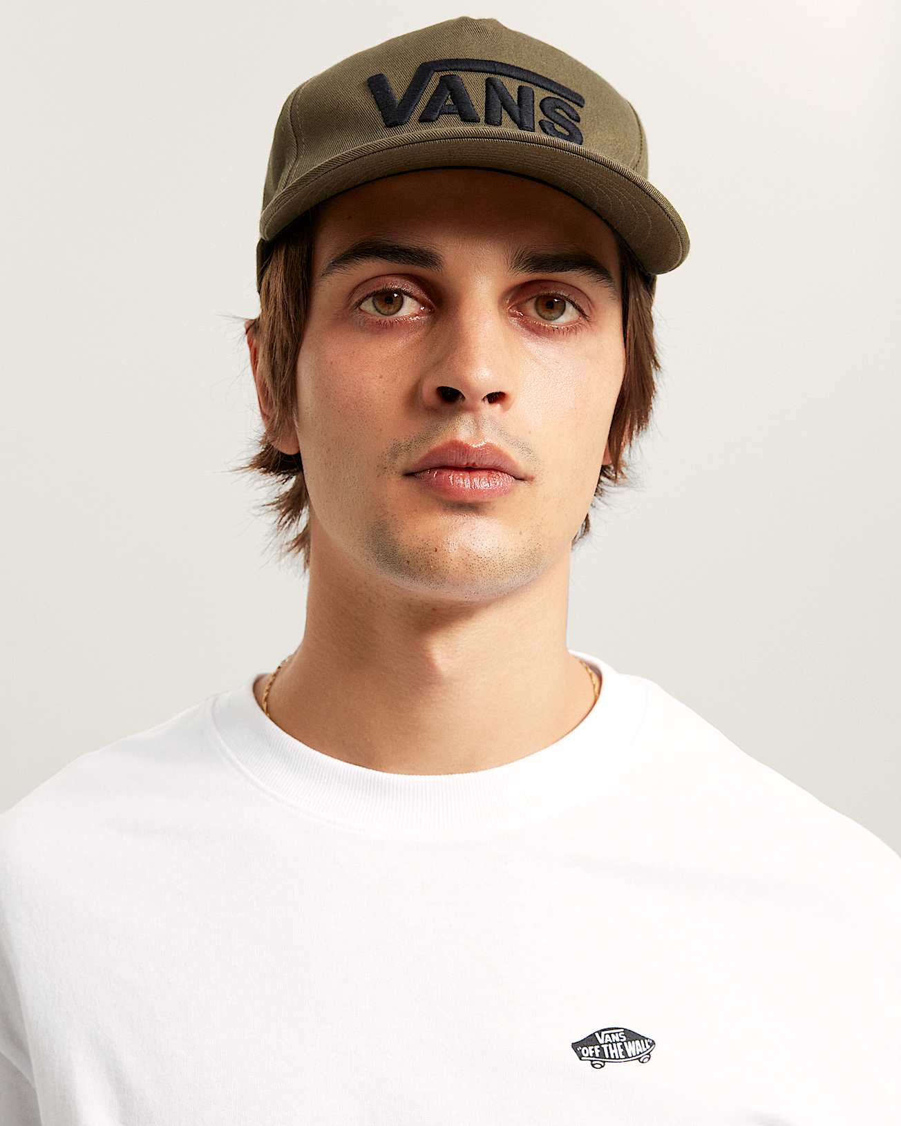 Drop V Logo Snapback Cap VANS Braun ALT3