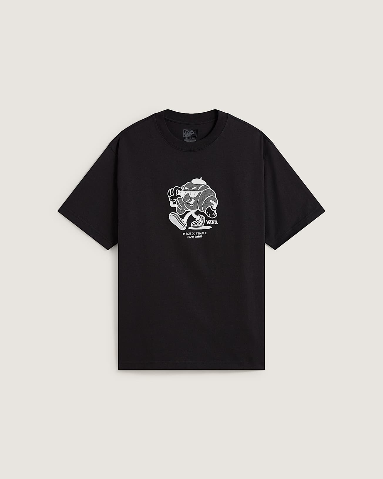 Tshirt  manches courtes Le Marais Croissant VANS Noir HERO