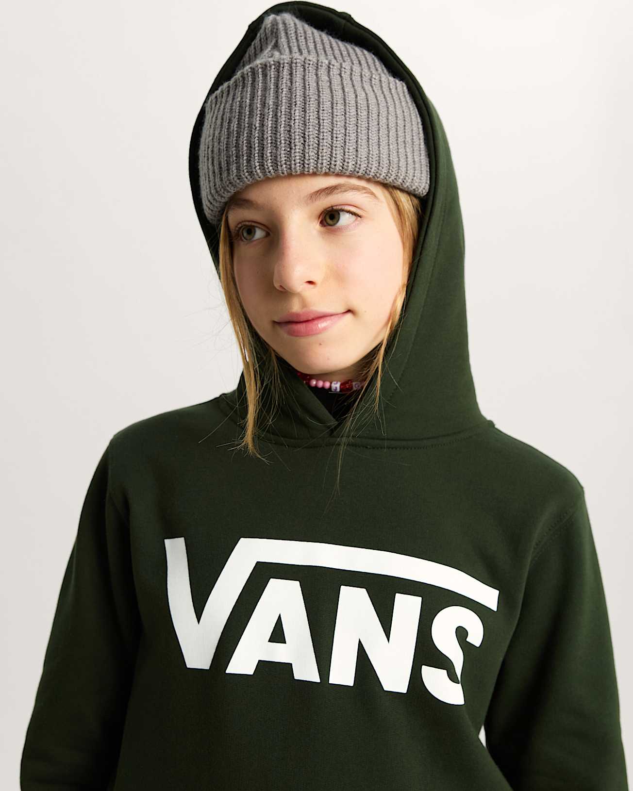 Sweat  capuche Vans Classic II Enfant 814 ans VANS Vert ALT6