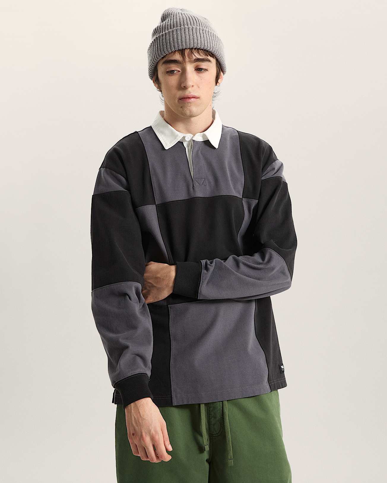 Grant Checkerboard Rugby Hemd VANS Schwarz ALT2