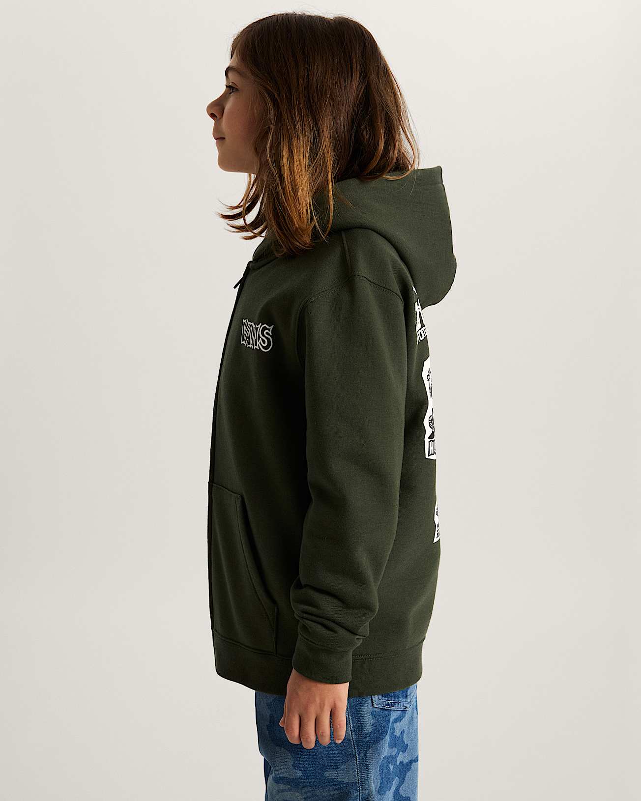 Sweat  capuche zipp Classified Enfant 814 ans VANS Vert ALT4