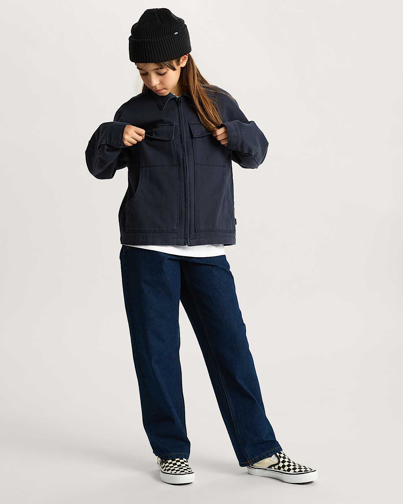 Kinder Mcavoy Zip Station Jacke 814 Jahre VANS Blau ALT8