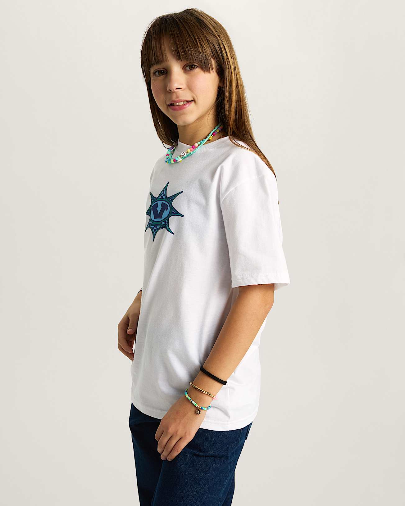 Tshirt Star Checker Enfant 814 ans VANS Blanc ALT2