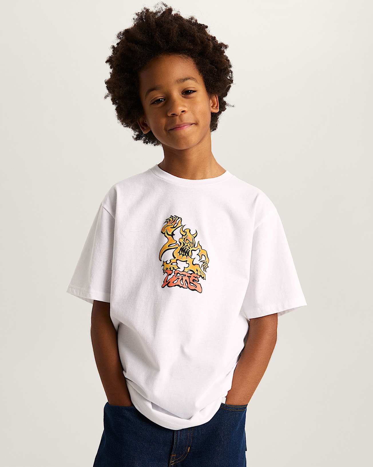Kinder Goblin Step TShirt 814 Jahre VANS Wei ALT2