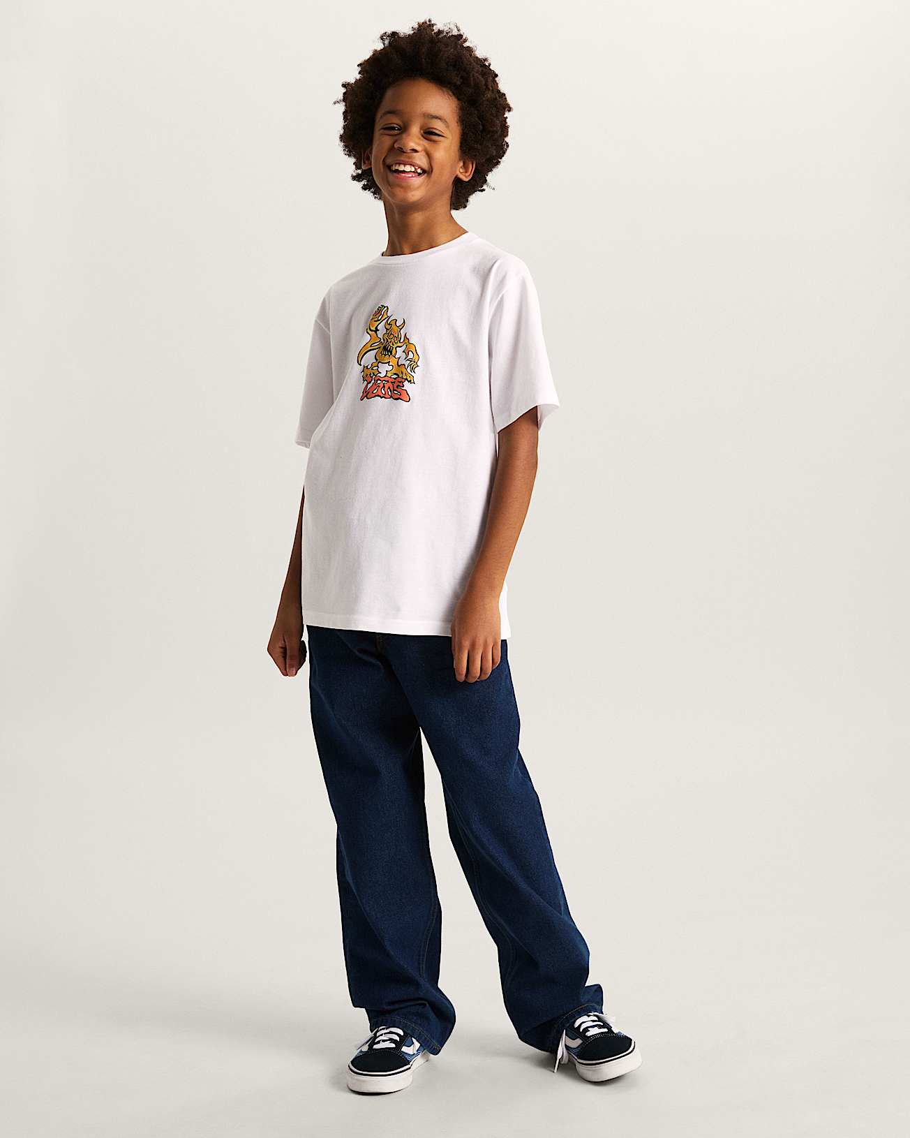 Kinder Goblin Step TShirt 814 Jahre VANS Wei ALT4