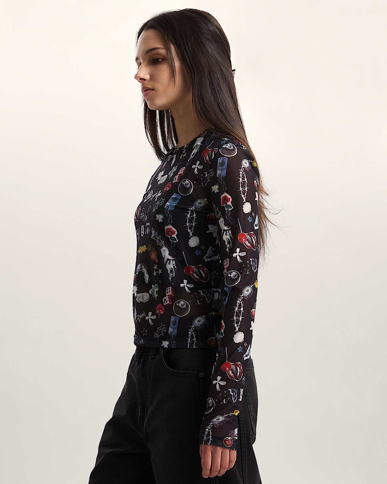 Ludlow Langarmshirt aus Netzstoff VANS Schwarz ALT4