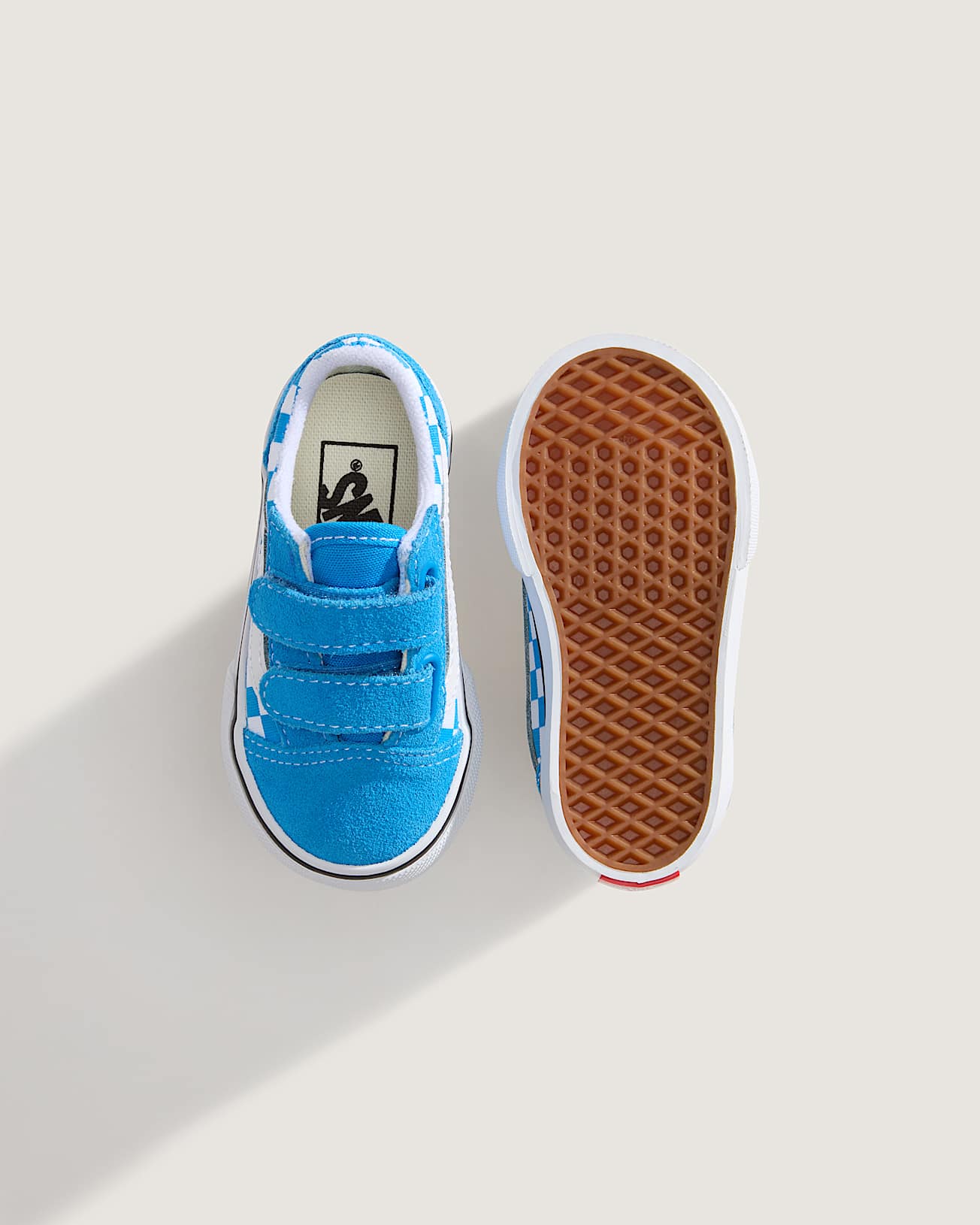 Toddler Old Skool V Checkerboard Shoes 14 Years VANS Blue ALT2