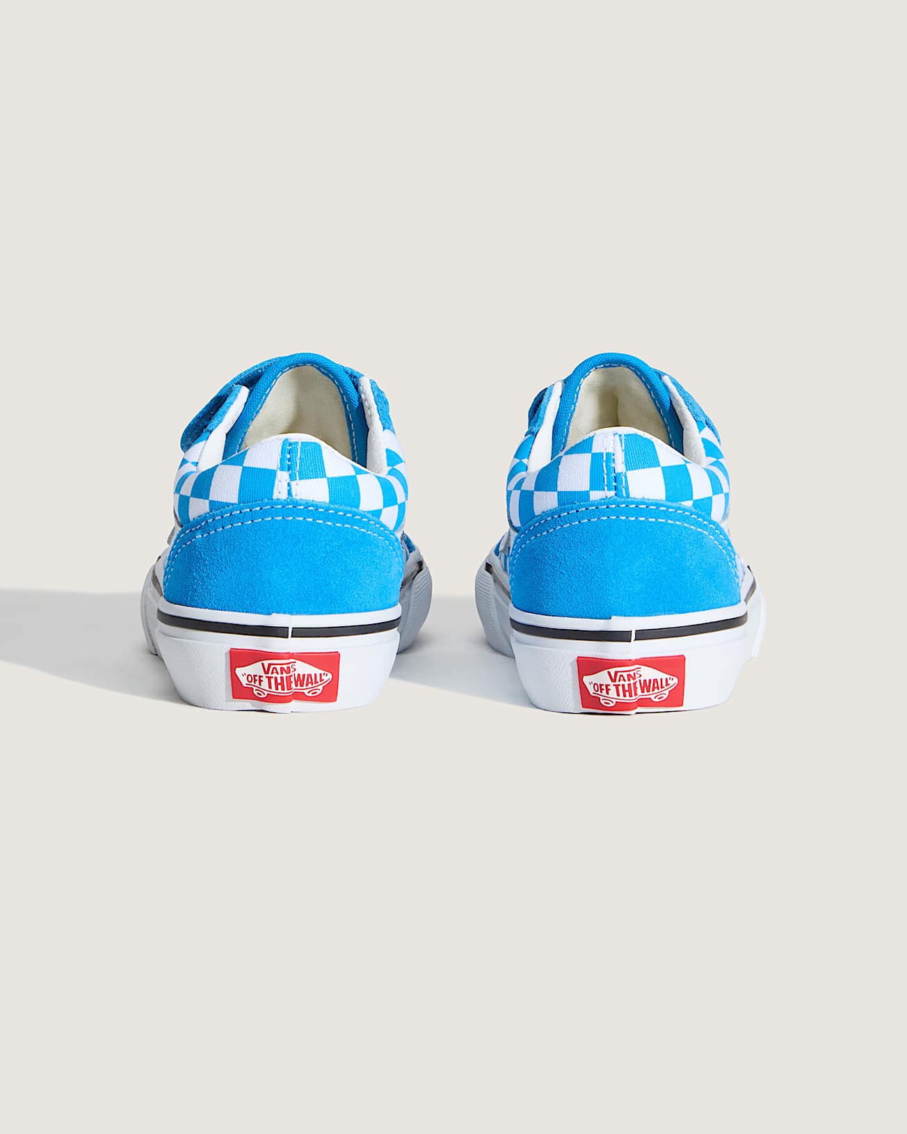 Kids Old Skool V Checkerboard Shoes 48 Years VANS Blue ALT3