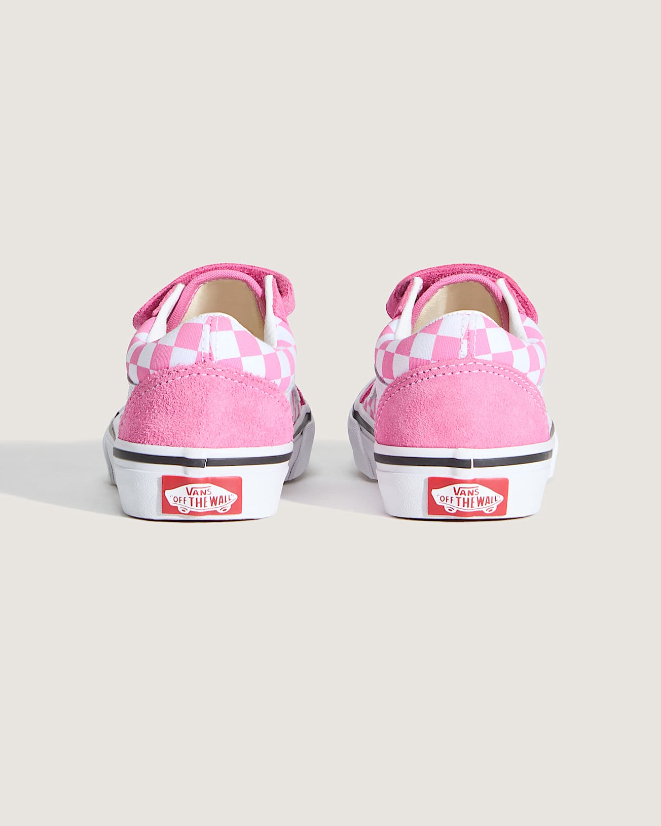 Kids Old Skool V Checkerboard Shoes 48 Years VANS Pink ALT3