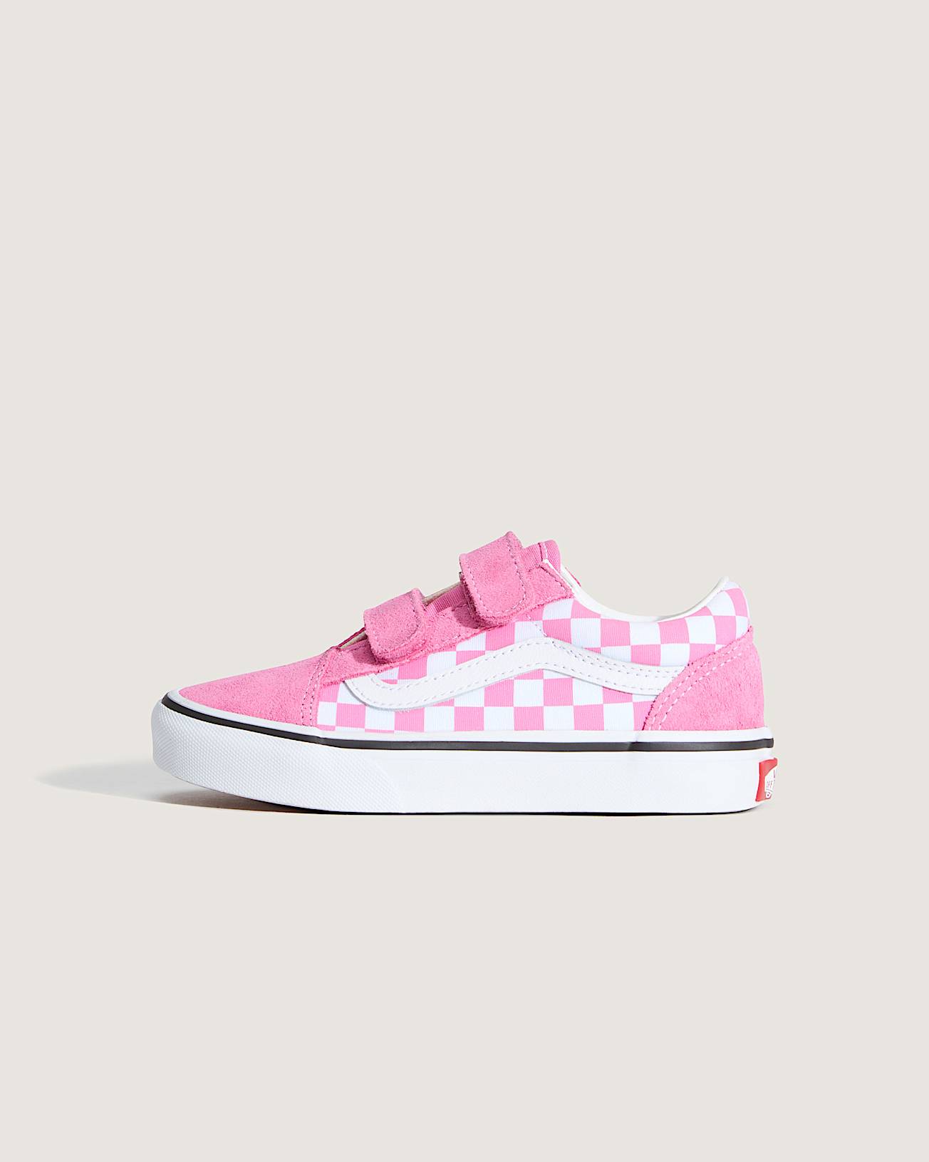 Kids Old Skool V Checkerboard Shoes 48 Years VANS Pink HERO