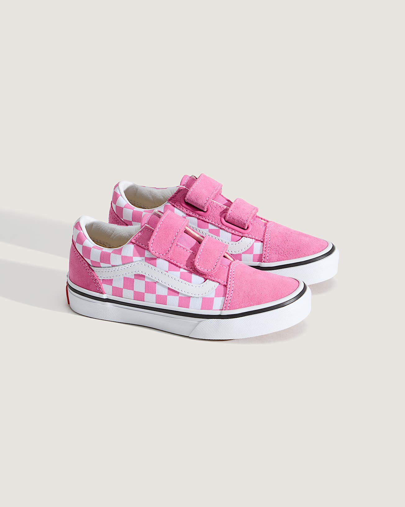 Kids Old Skool V Checkerboard Shoes 48 Years VANS Pink ALT1