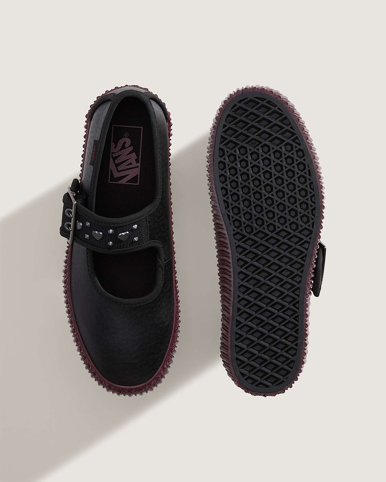 Mary Jane Creeper Plateauschuhe VANS SchwarzRot ALT2