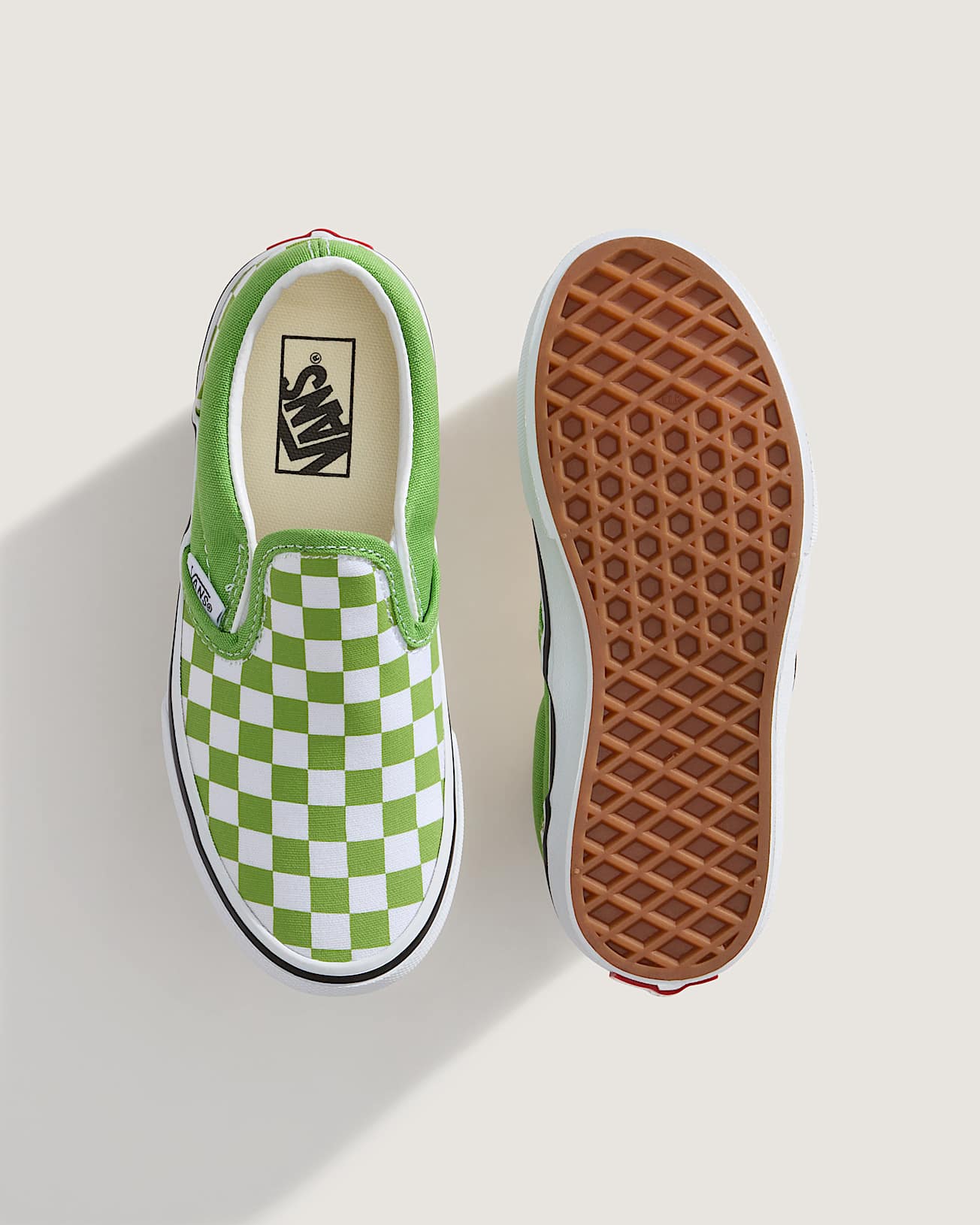 Classic SlipOn Checkerboard Schoenen voor kinderen 48 jaar VANS Groen ALT2