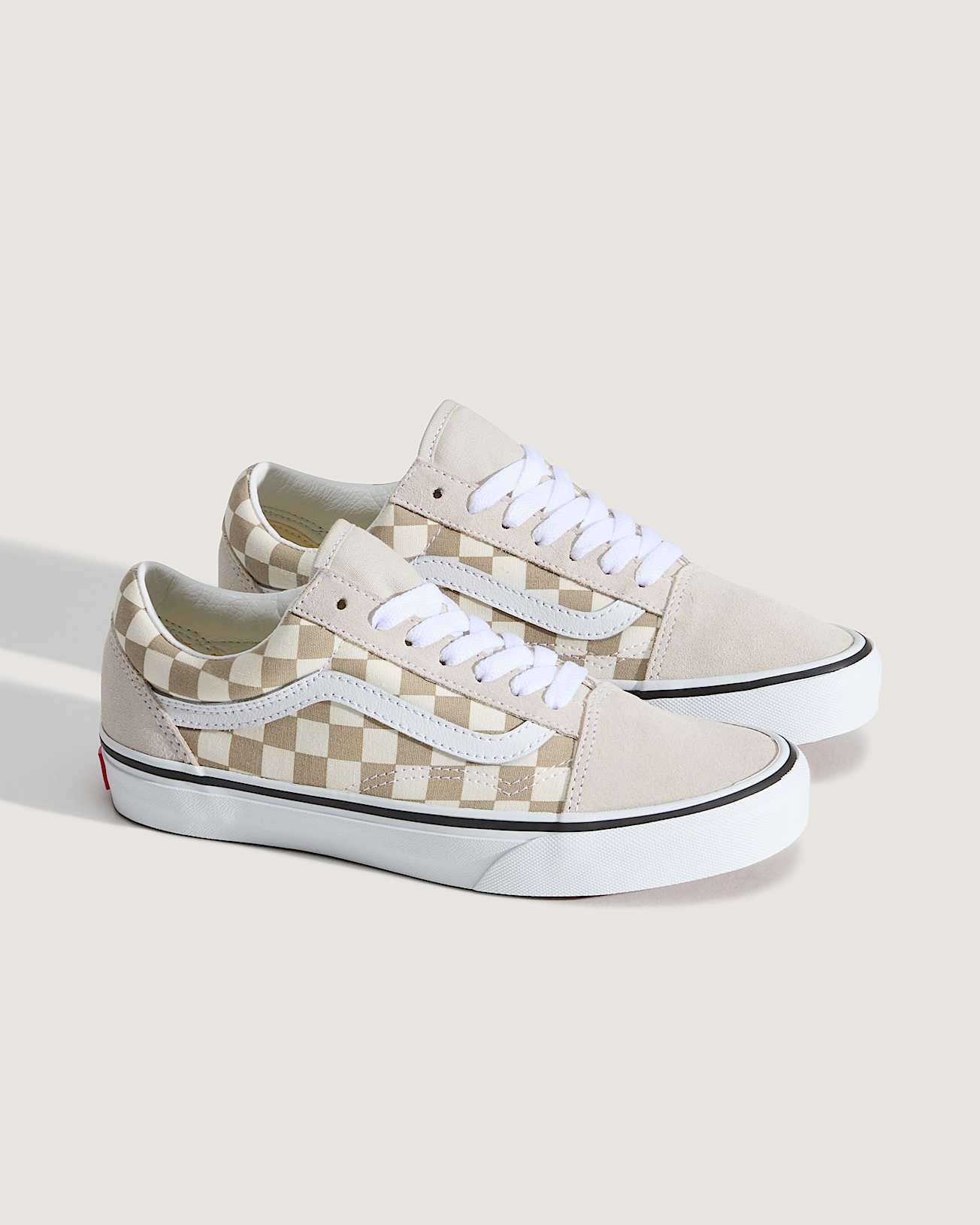 Old Skool Checkerboard Schuhe VANS Beige ALT1