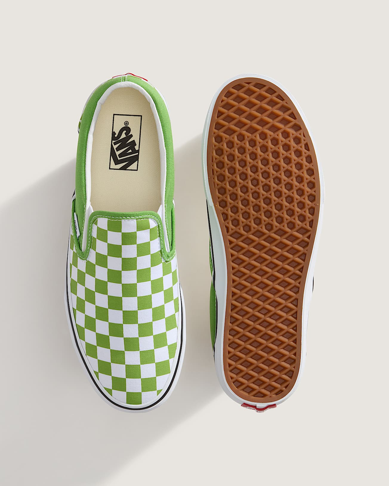 Chaussures Classic SlipOn Checkerboard VANS Vert ALT2