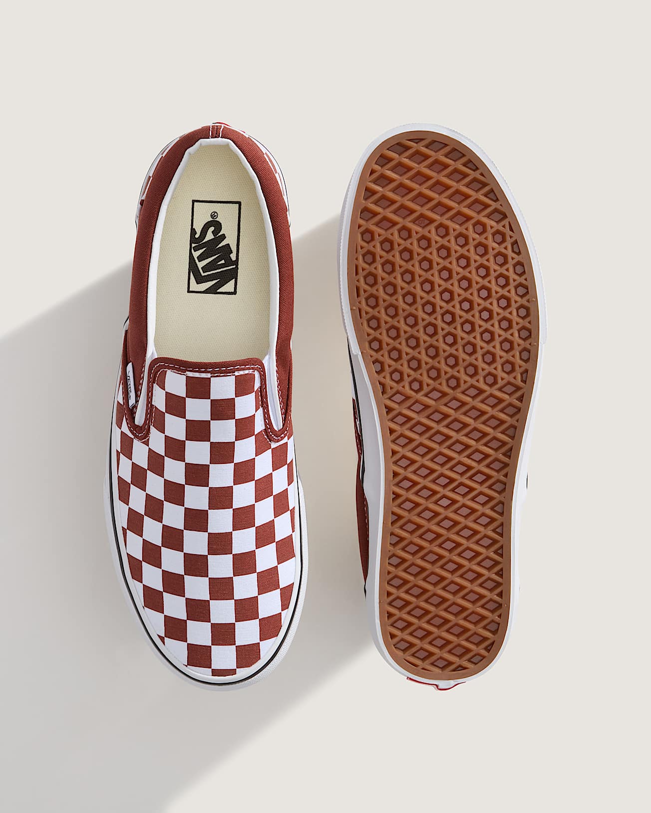 Classic SlipOn Checkerboard Schuhe VANS Braun ALT2
