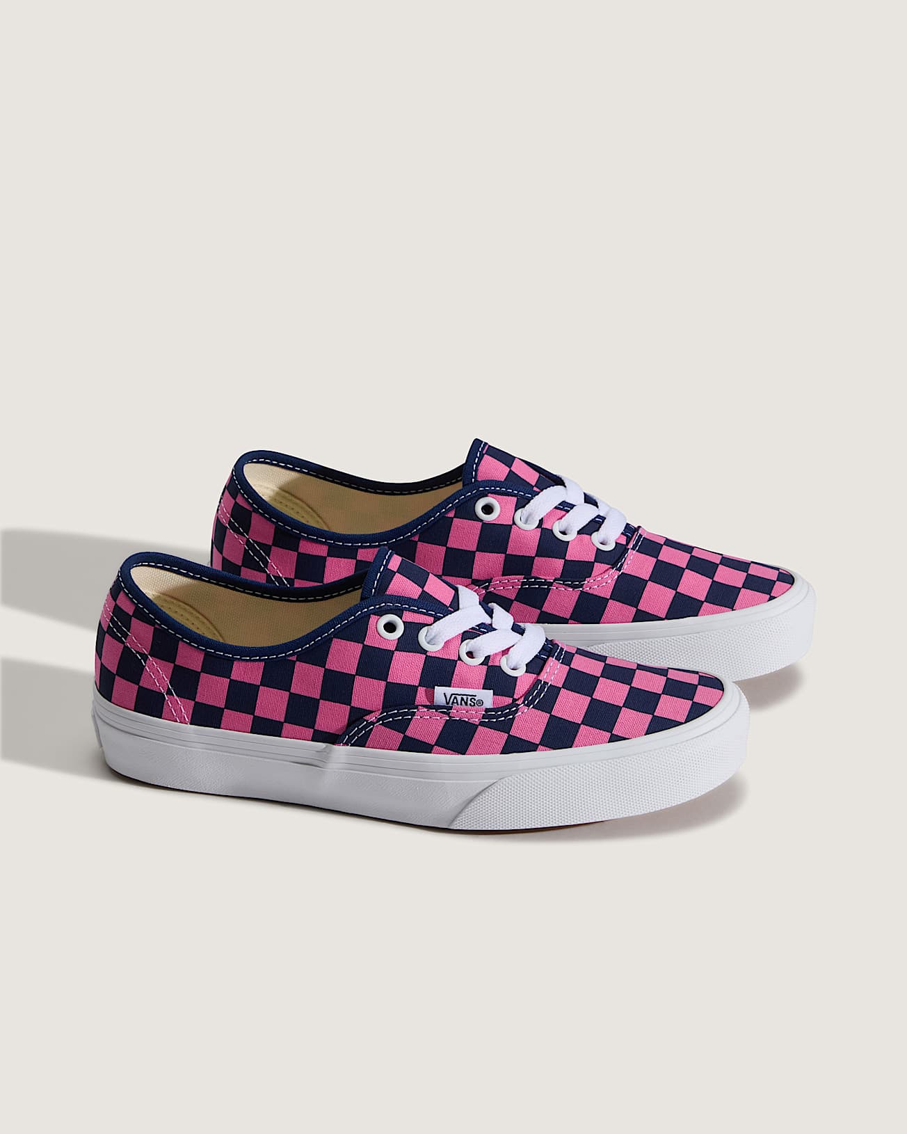 Chaussures Authentic Checkerboard VANS Rose ALT1