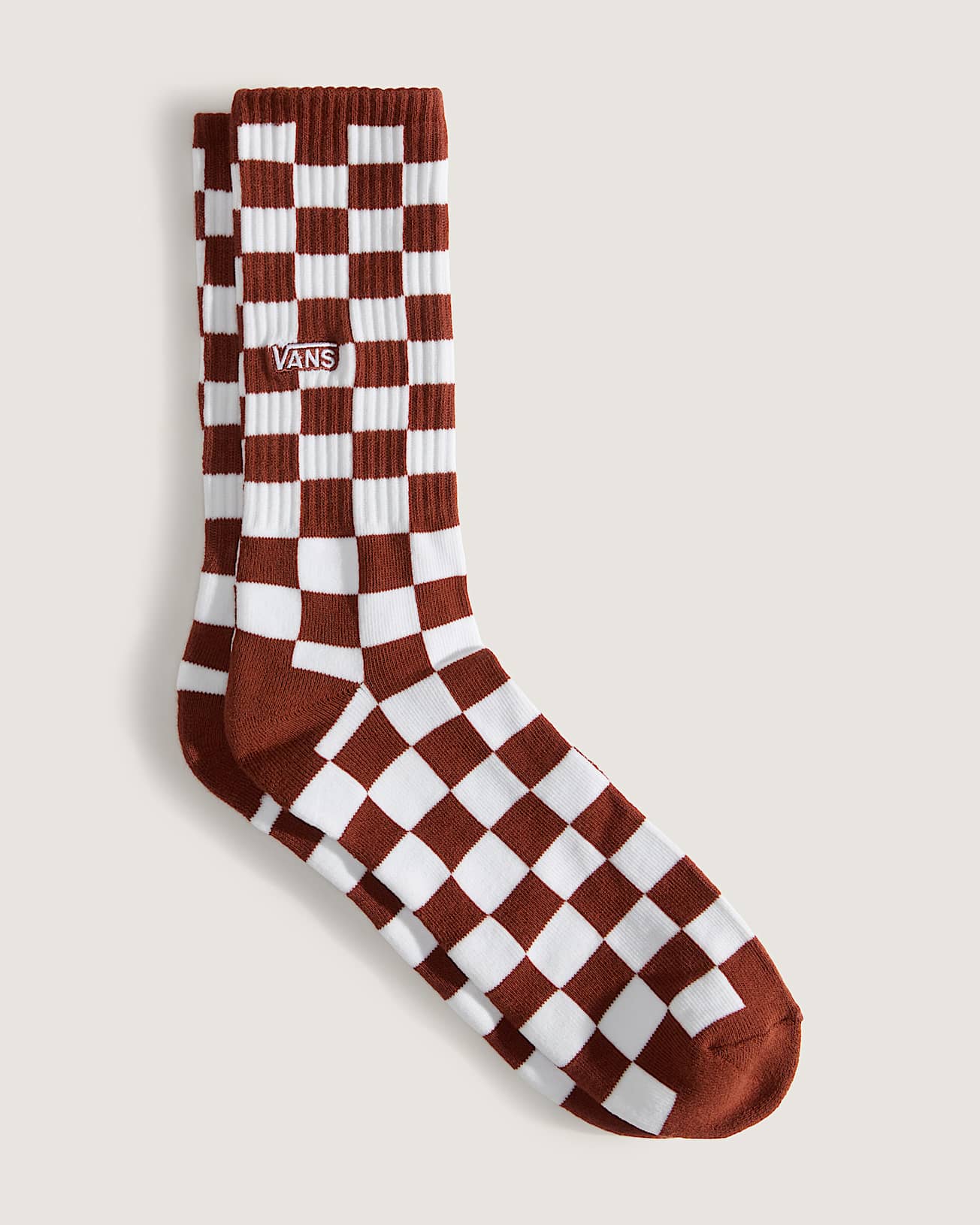 Checkerboard Crew Socks 1 pair VANS Brown ALT1