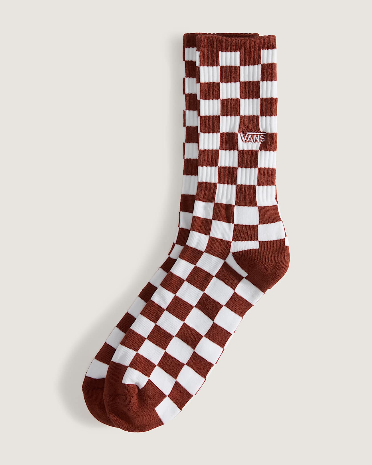 Checkerboard Crew Socks 1 pair VANS Brown HERO