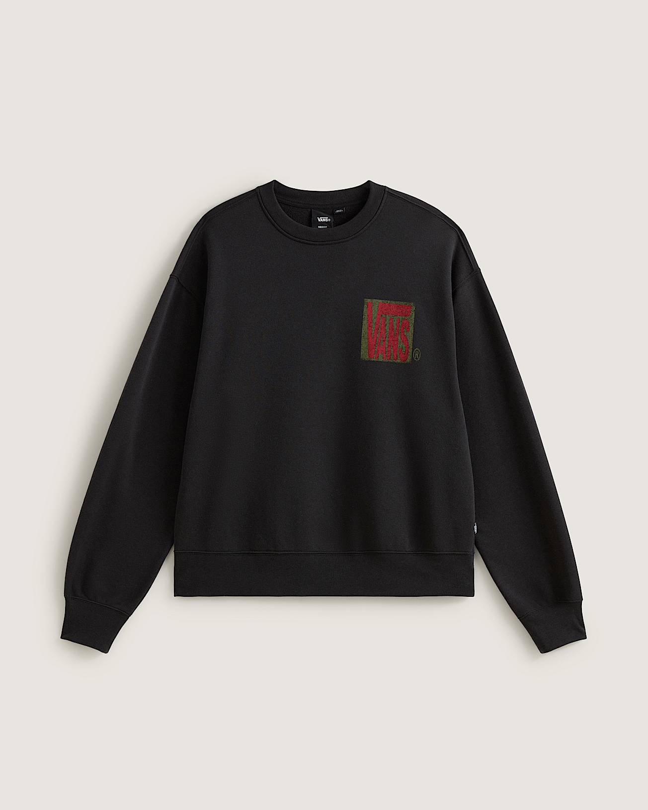 Sweatshirt Stretch Stack Crackle Crew VANS Noir HERO