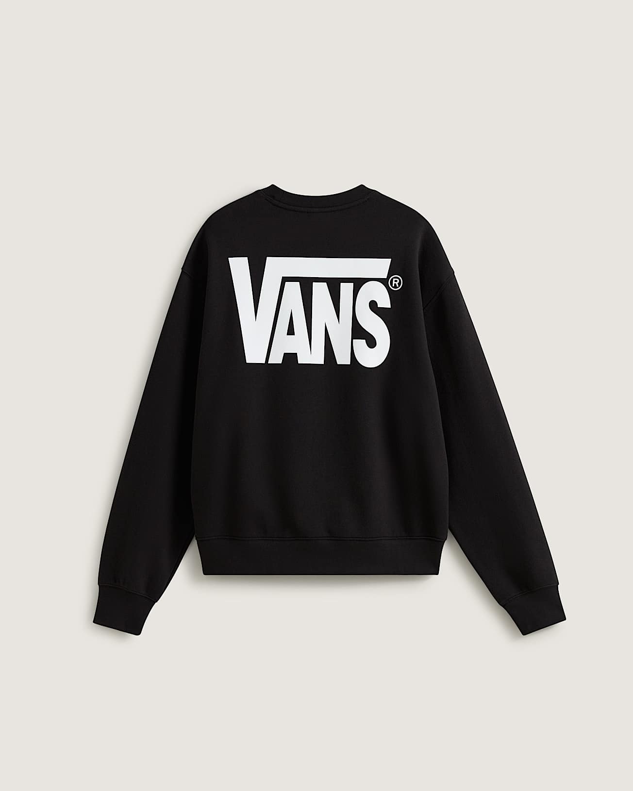 StretchSweatshirt mit Rundhalsausschnitt und Logo VANS Schwarz ALT1