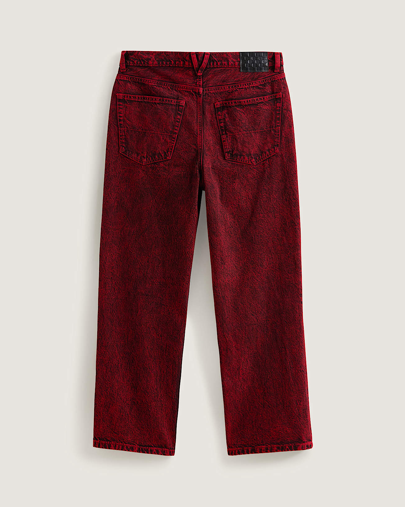 Check5 Baggy Acid Overdyed Denim Pants RACING RED VANS Rojo ALT1
