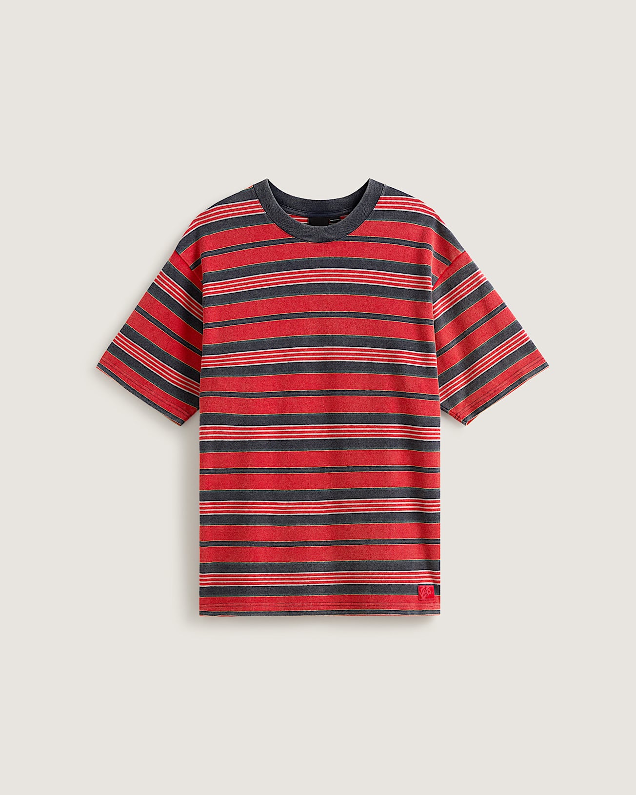 StrickTShirt mit PiquStreifen VANS Rot HERO