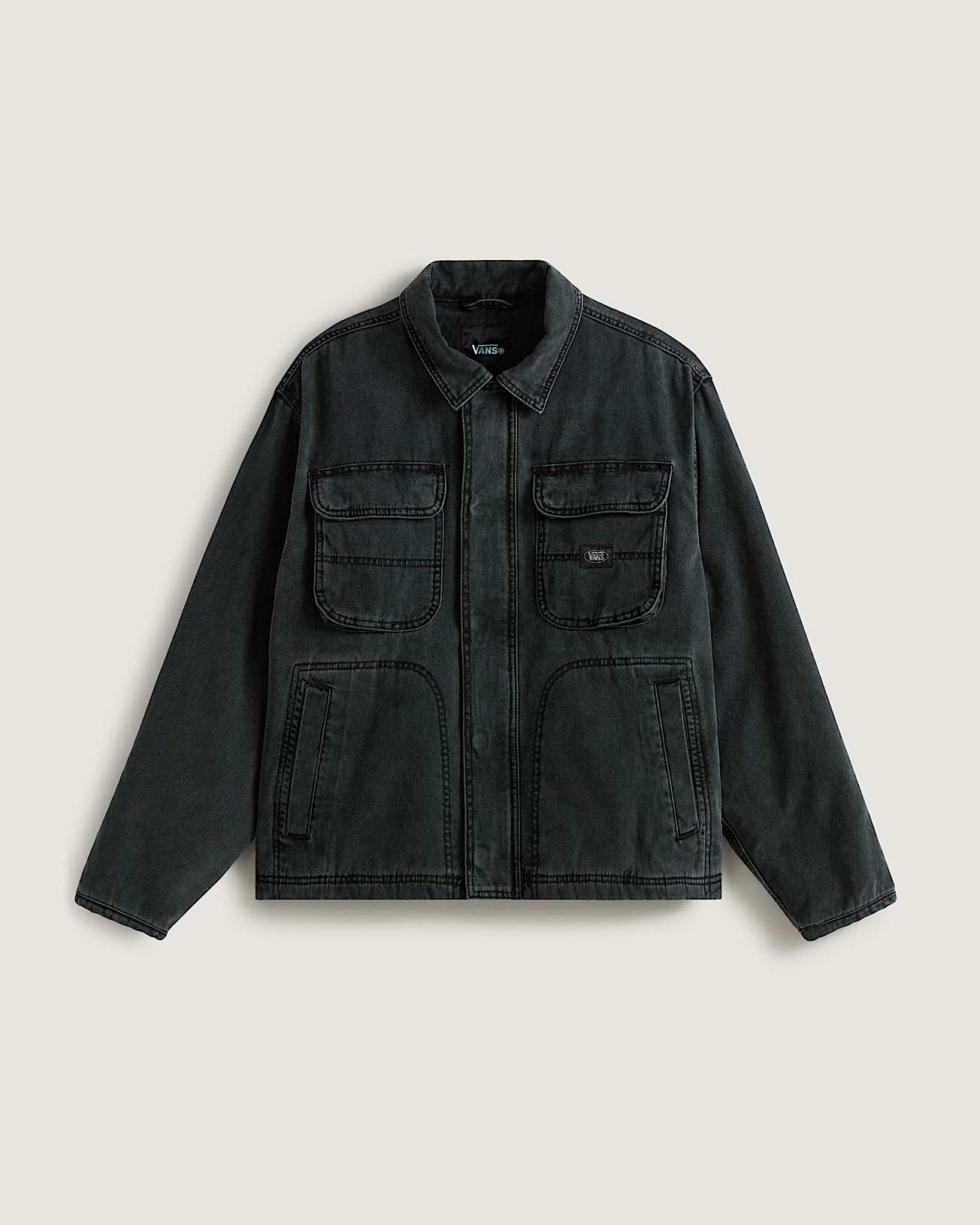 Umber Pigment Canvas Jacket Black - 1