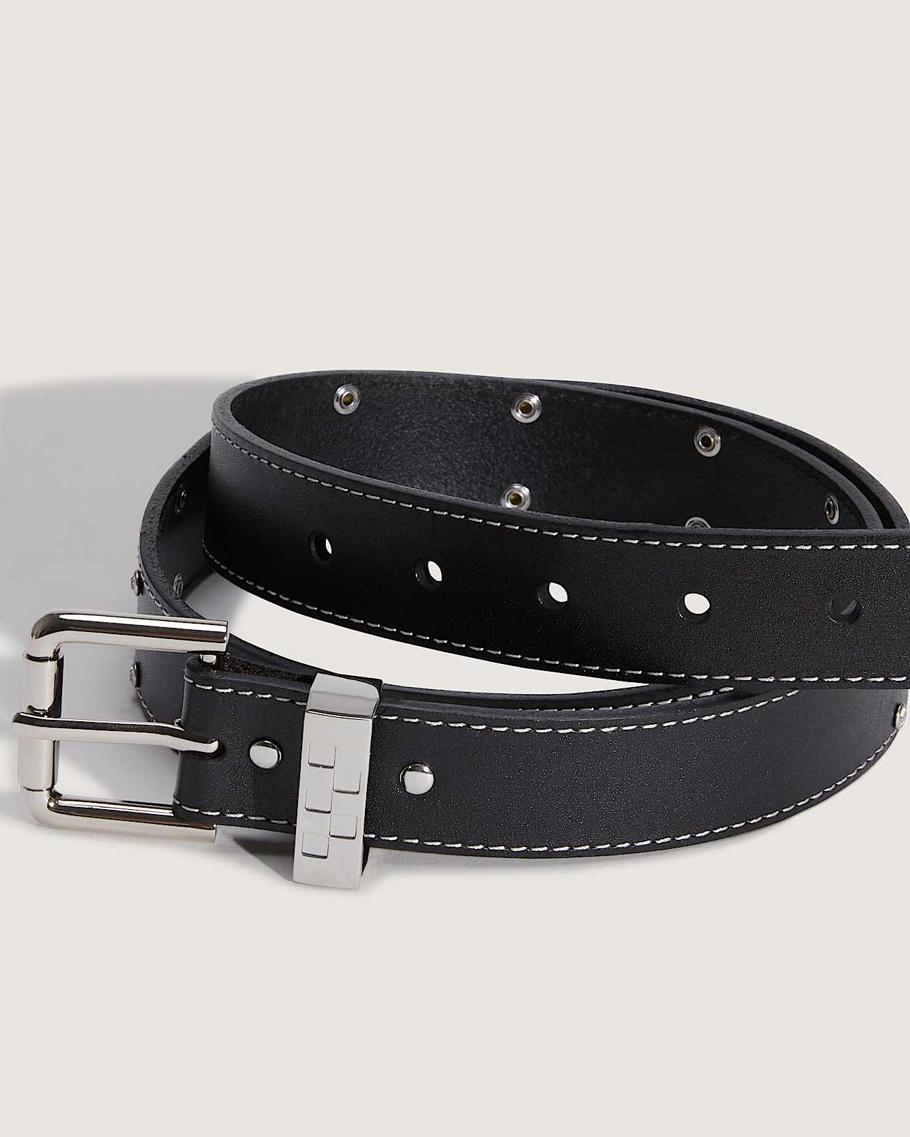 Premium Rhinestone Belt VANS Black ALT2