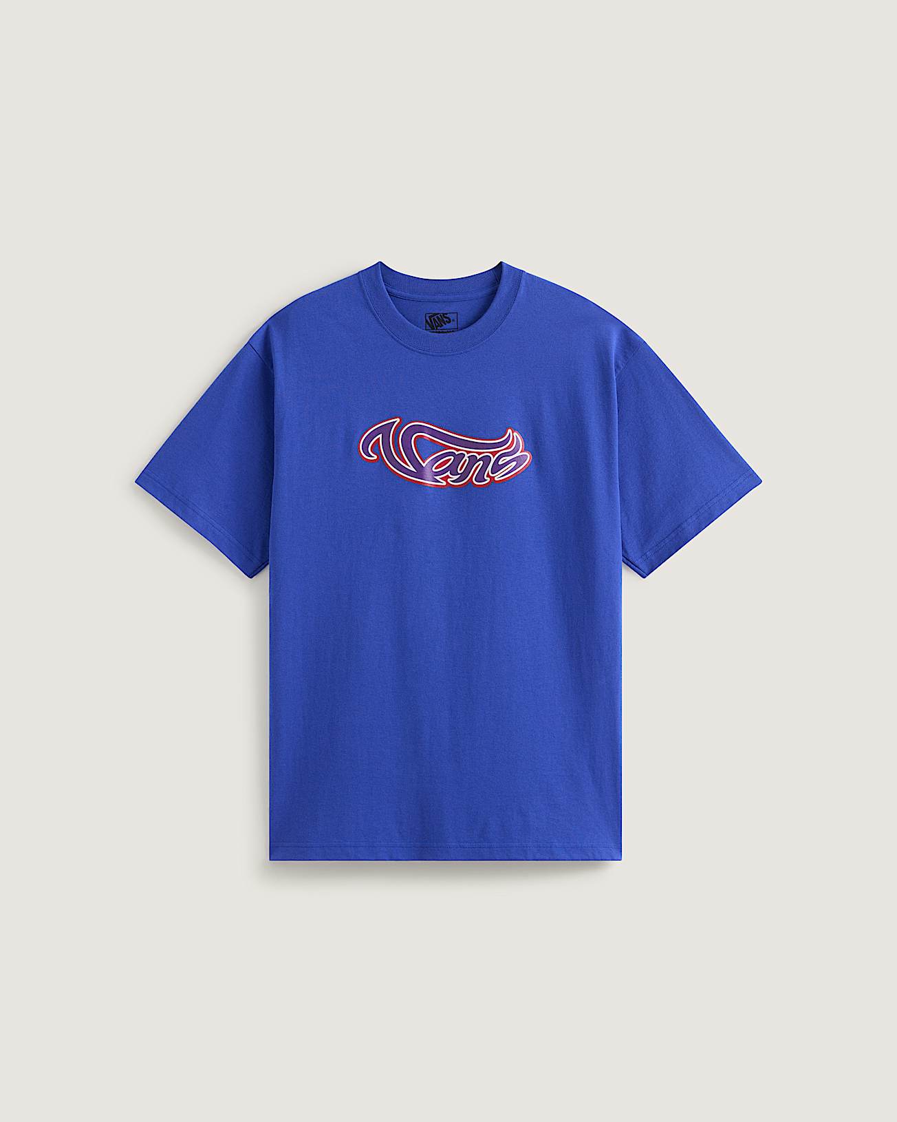 Wavy Script TShirt VANS Blue HERO