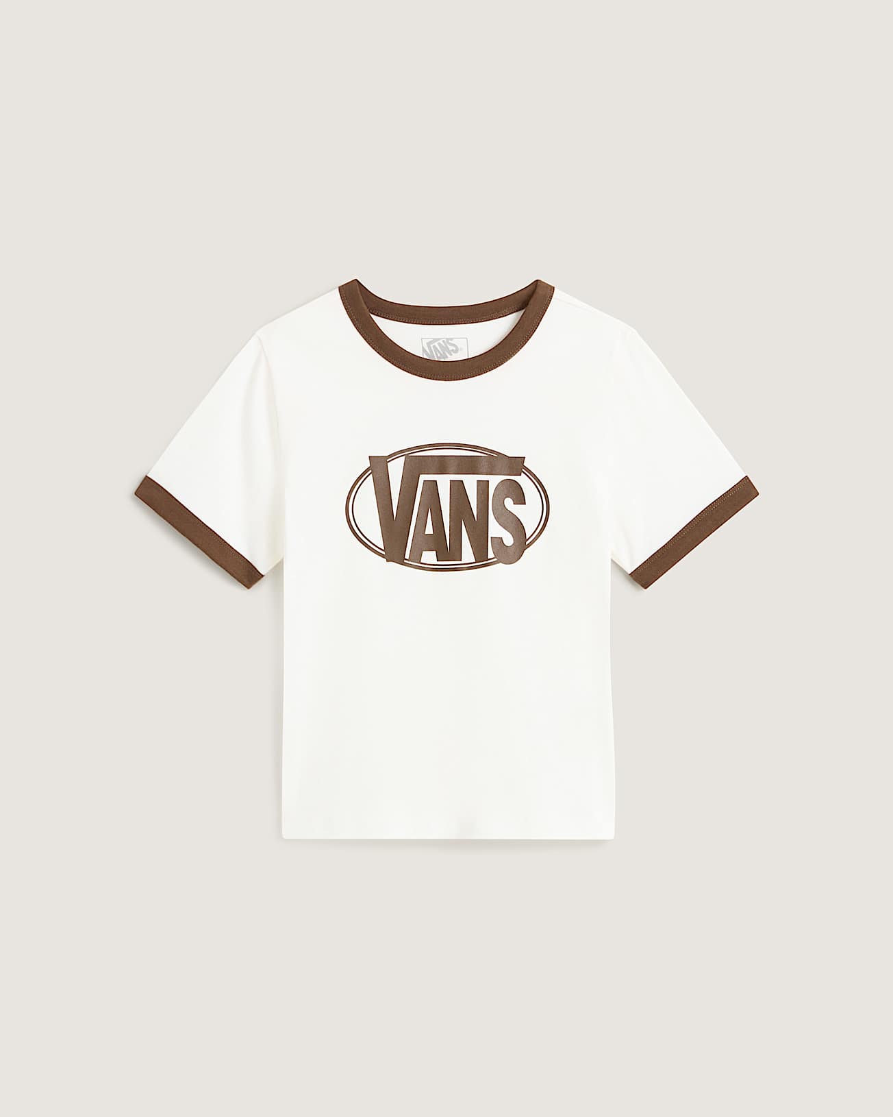 W CENTER CHEST RINGER TEE EGRET VANS Blanco HERO