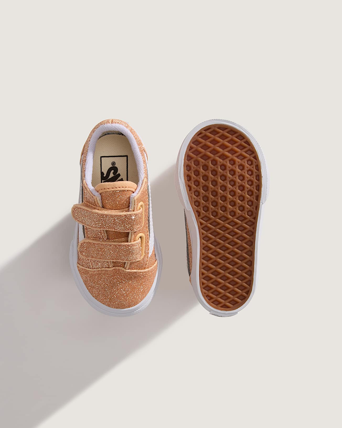 Old Skool V GLITTER Apricot Glow VANS Orange ALT2