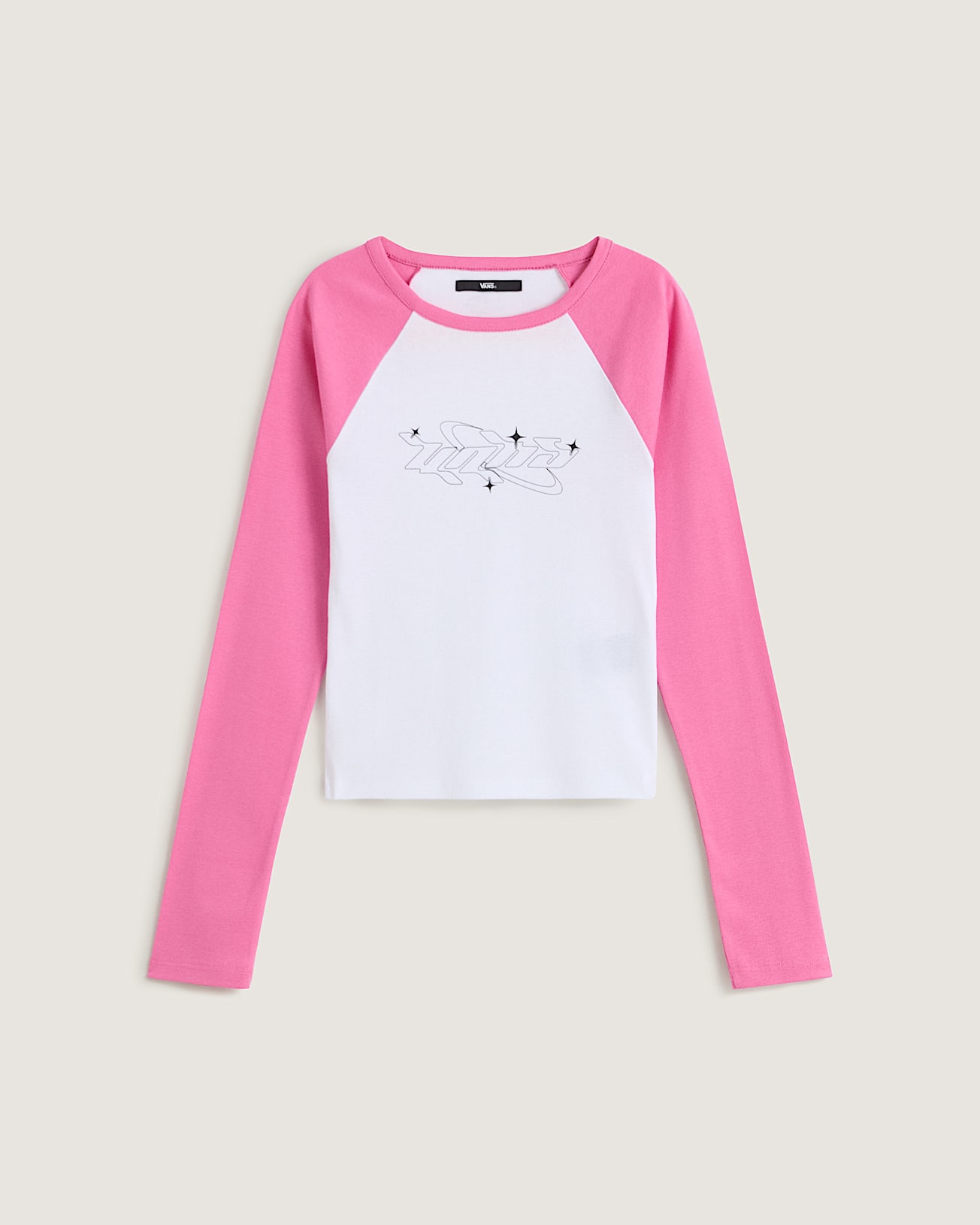 Y2K Star Raglan Long Sleeve TShirt VANS Pink HERO