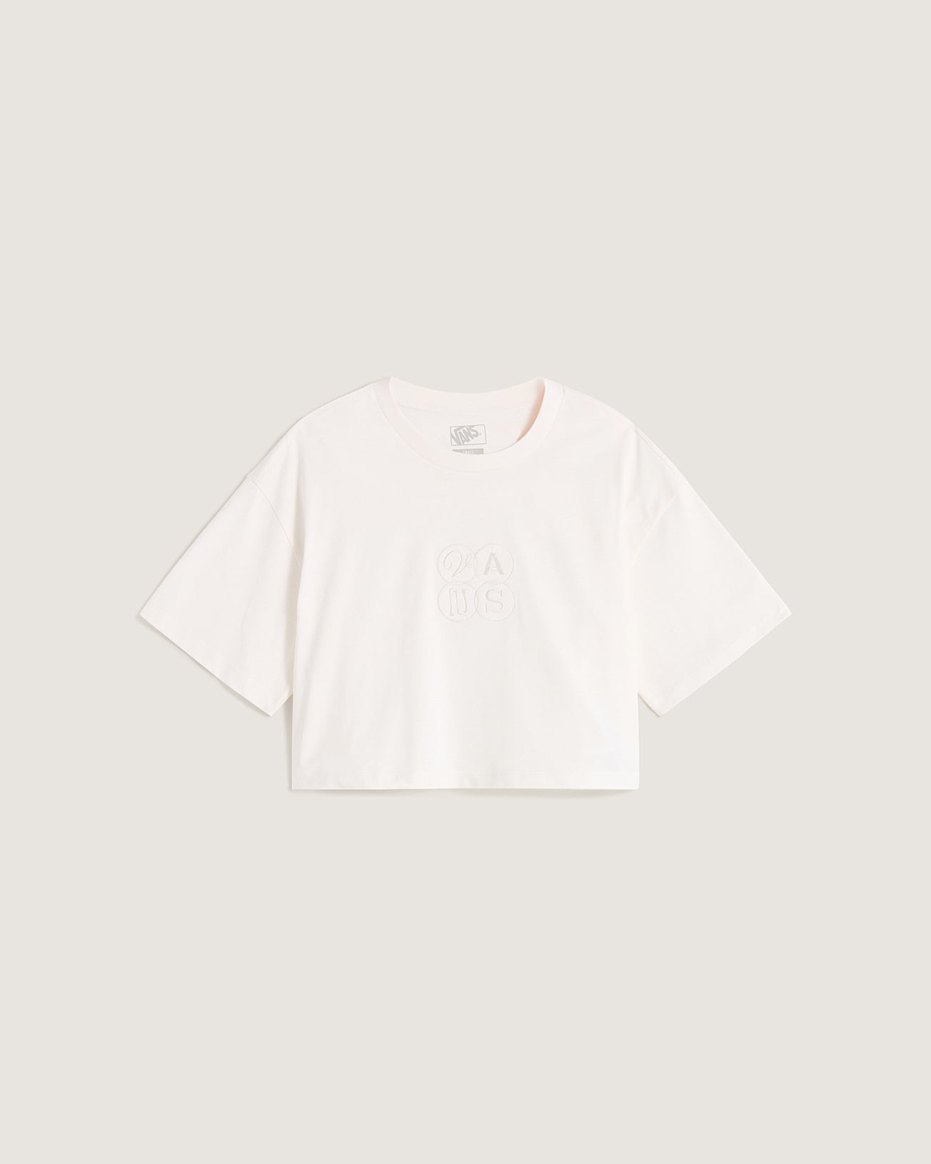 ELLIPSE RELAX CROP SS EGRET VANS Blanco HERO