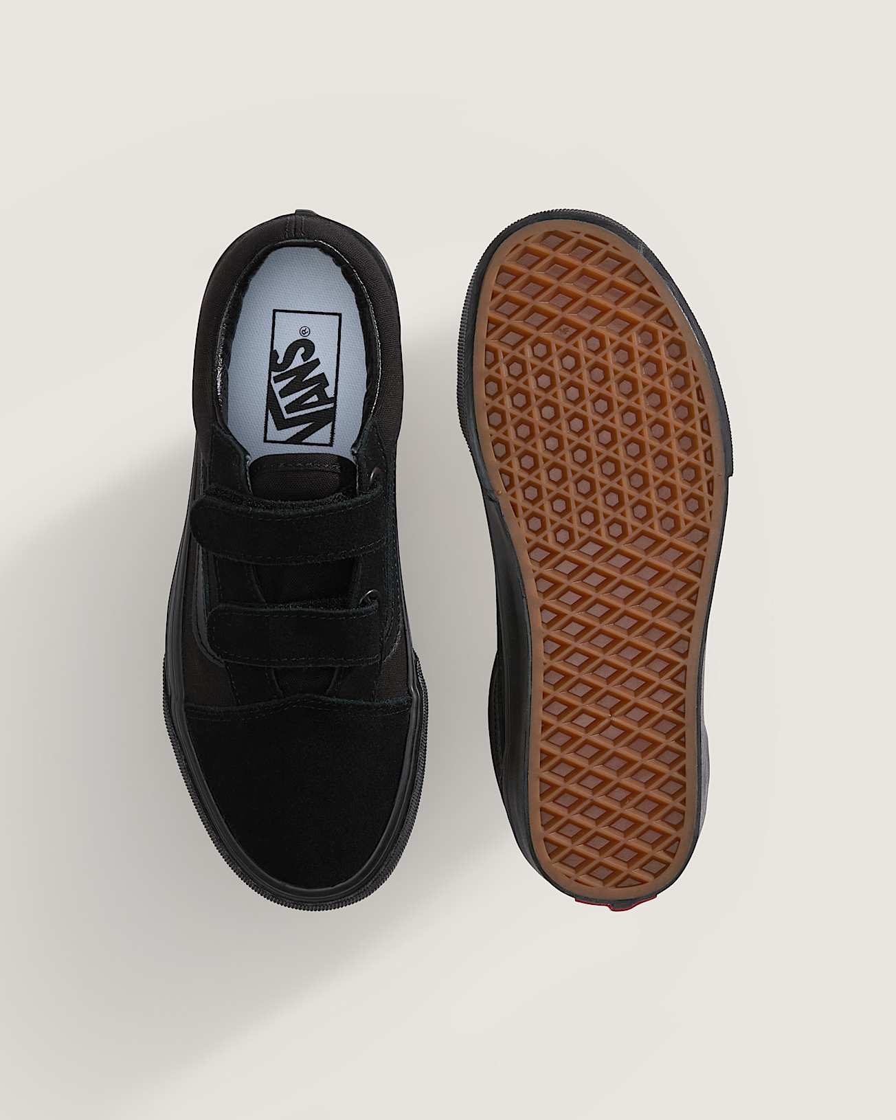 Jugendliche Old Skool Schuhe mit Klettverschluss 814 Jahre VANS Schwarz ALT2