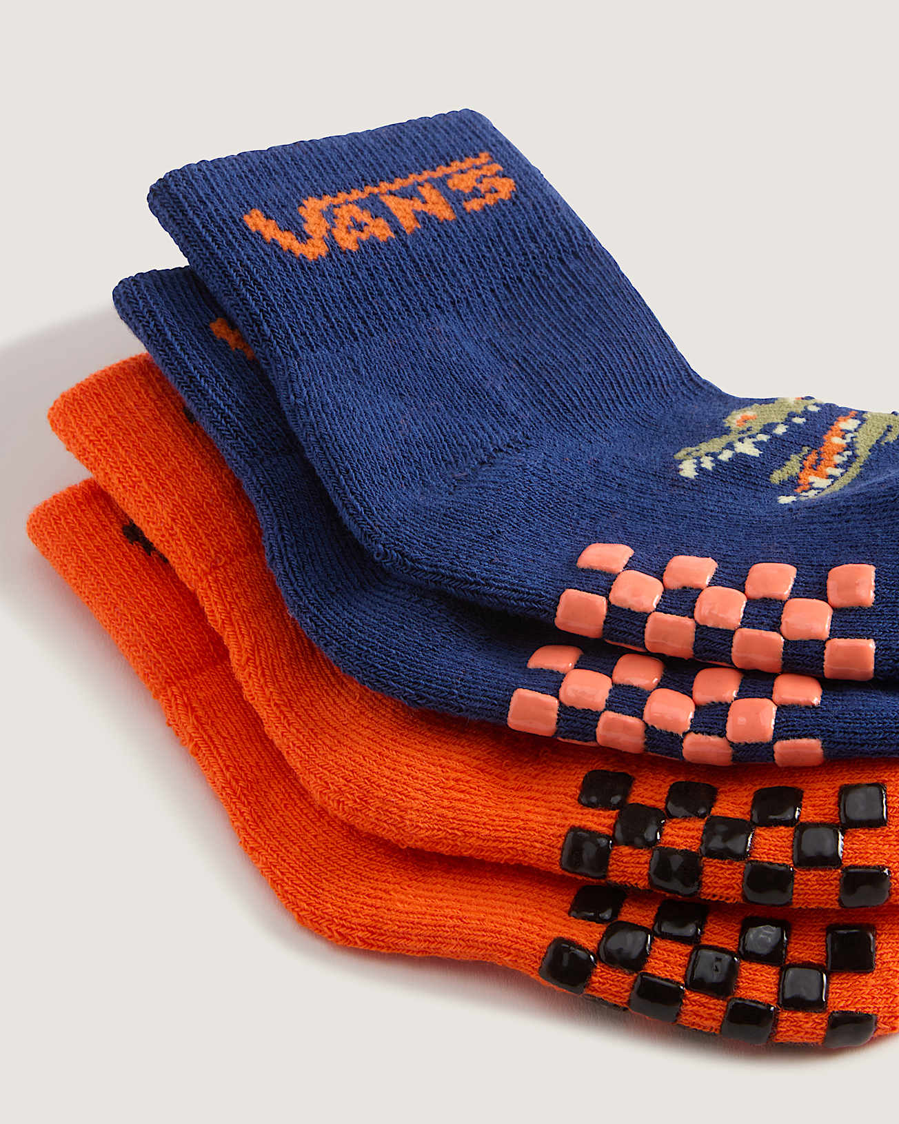 Meias Classic Crew Checkerboard para beb VANS Azul ALT2