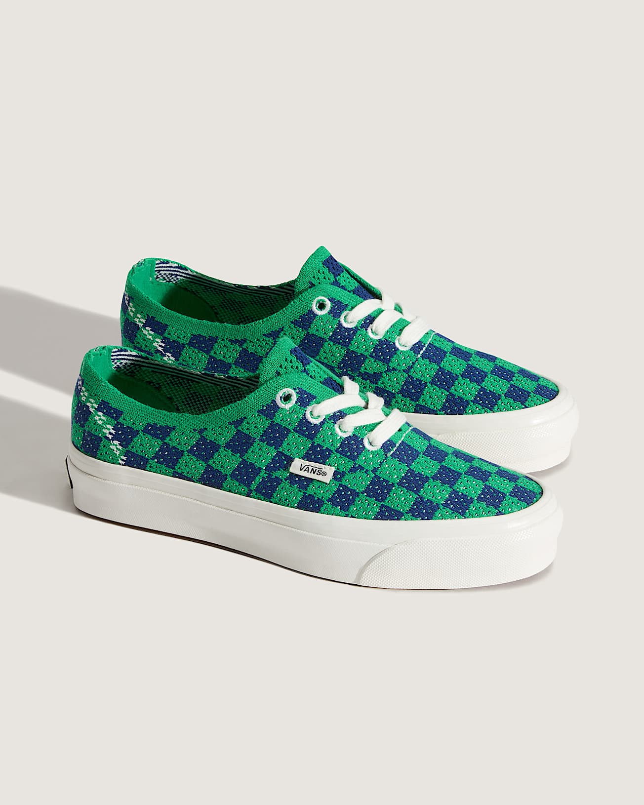 Chaussures Premium Authentic Checkerboard VANS Vert ALT1