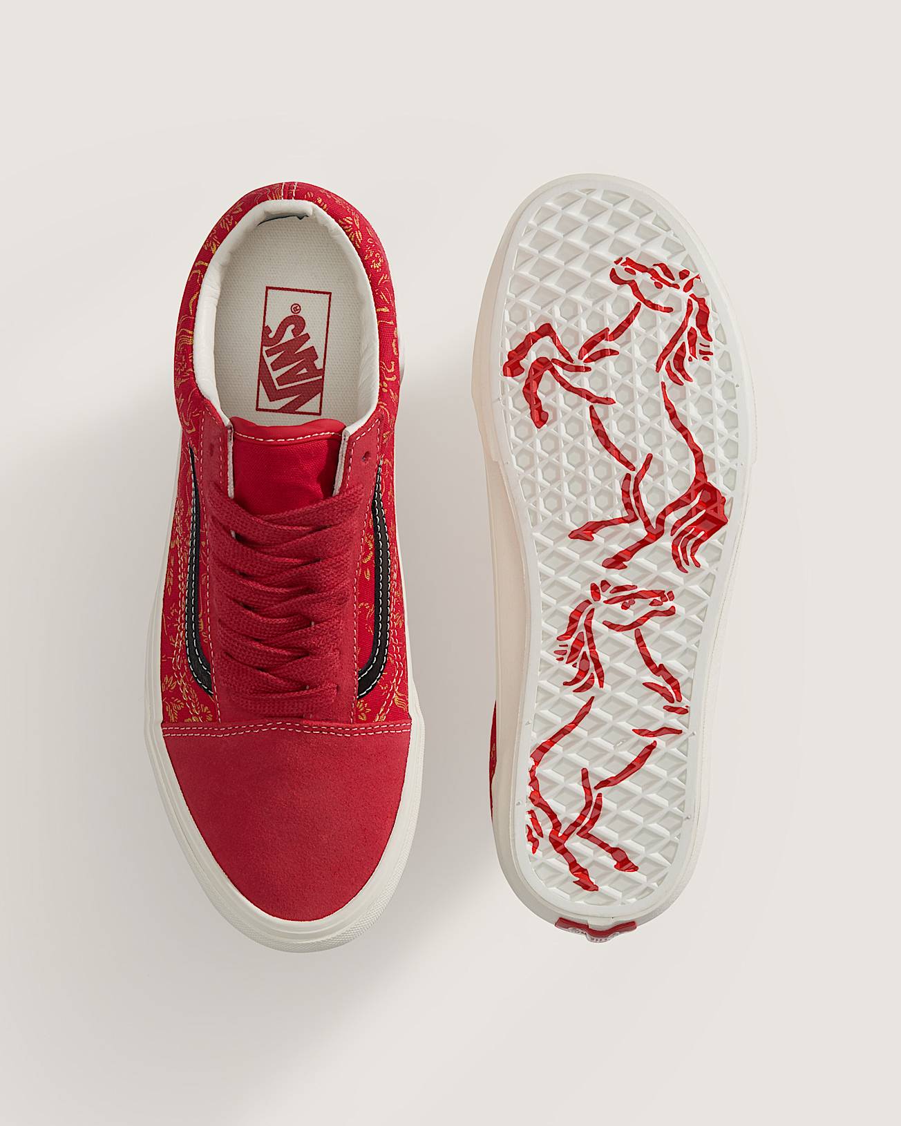 Buty Old Skool Year of the Horse VANS CzerwonyZoty ALT3