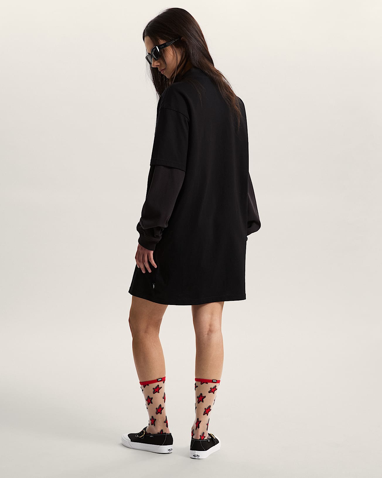 Center Vee TShirtKleid VANS Schwarz ALT3