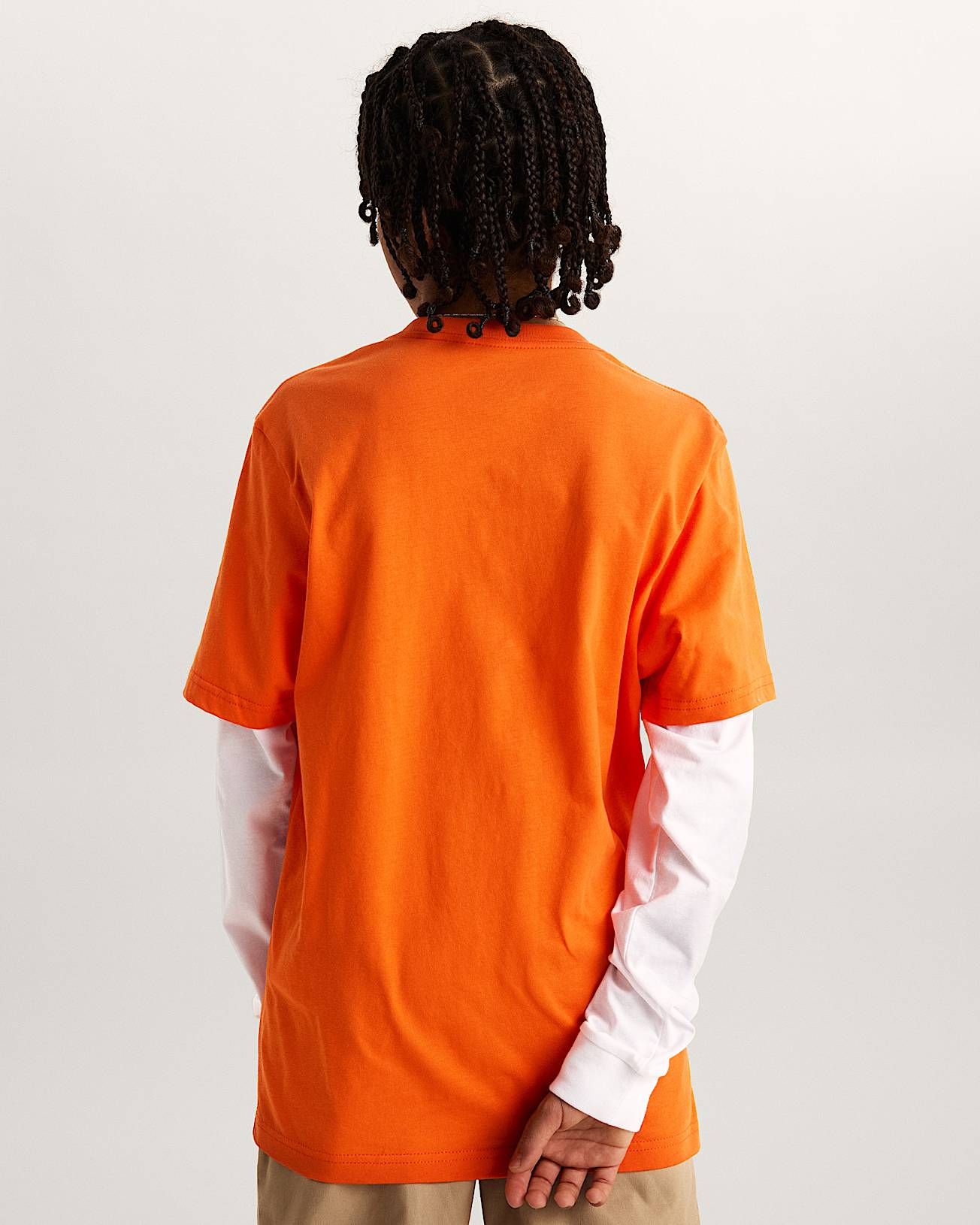LONG CHECK TWOFER TShirt 814 Years VANS Orange ALT3