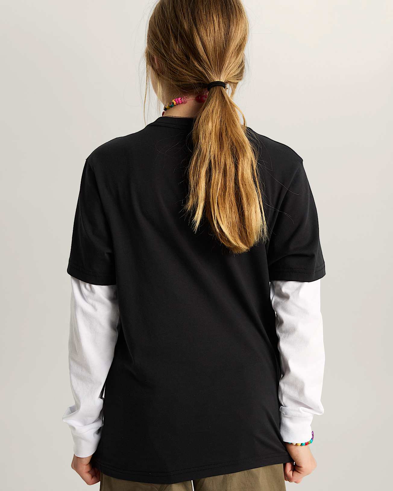 LONG CHECK TWOFER TShirt 814 Years VANS Black ALT6