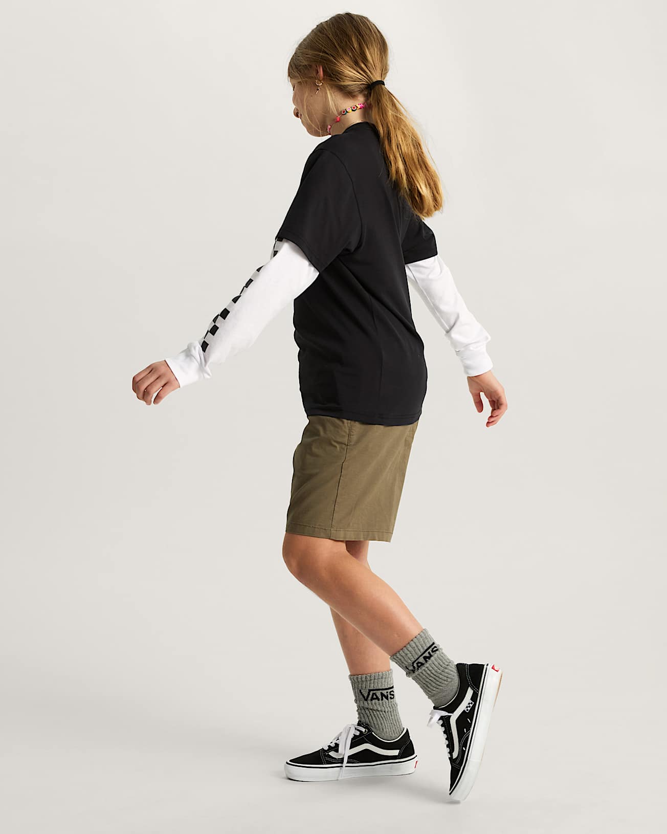 LONG CHECK TWOFER TShirt 814 Years VANS Black ALT7