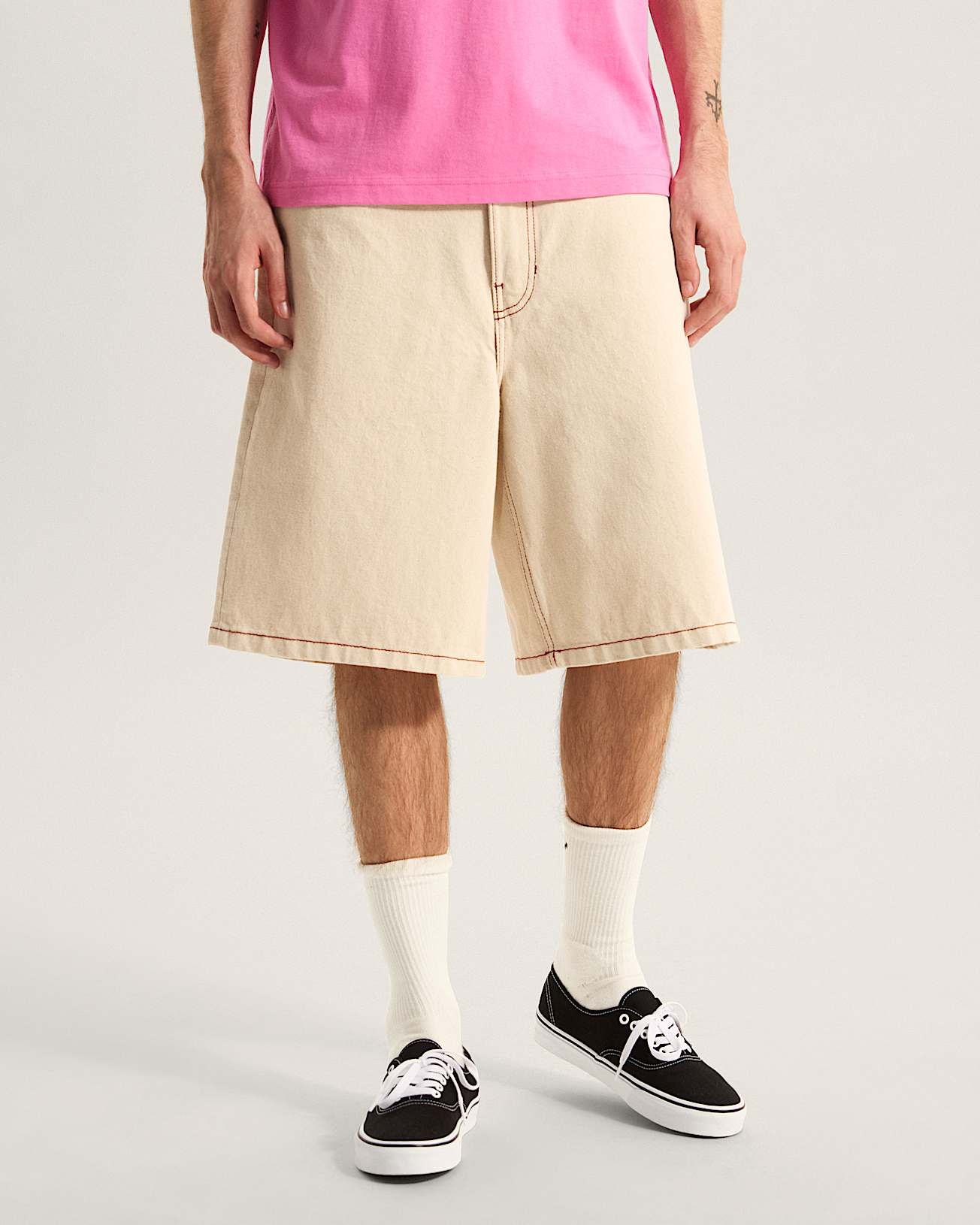 Pantalones cortos denim de corte holgado Check5 VANS Blanco ALT2