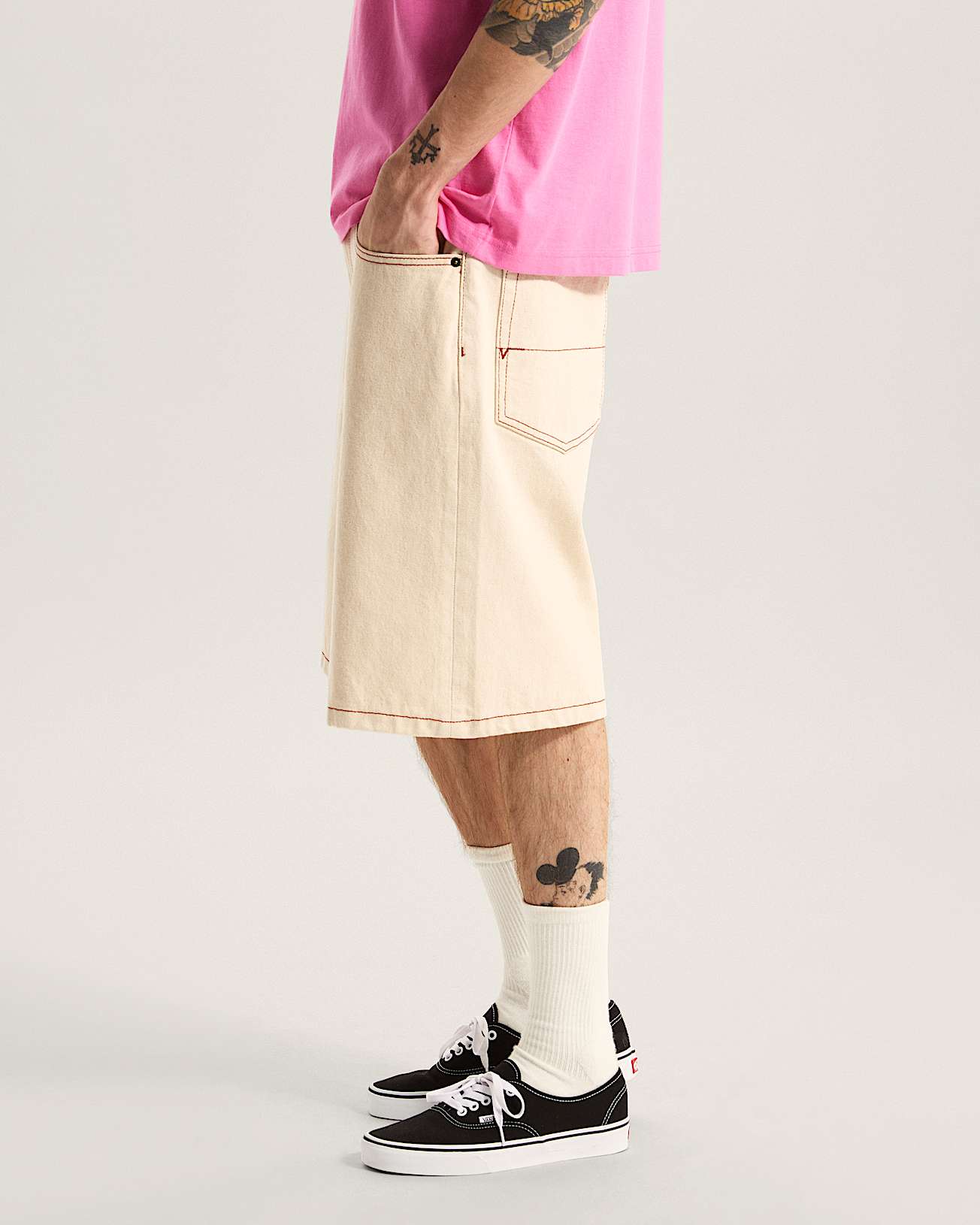 Pantalones cortos denim de corte holgado Check5 VANS Blanco ALT4